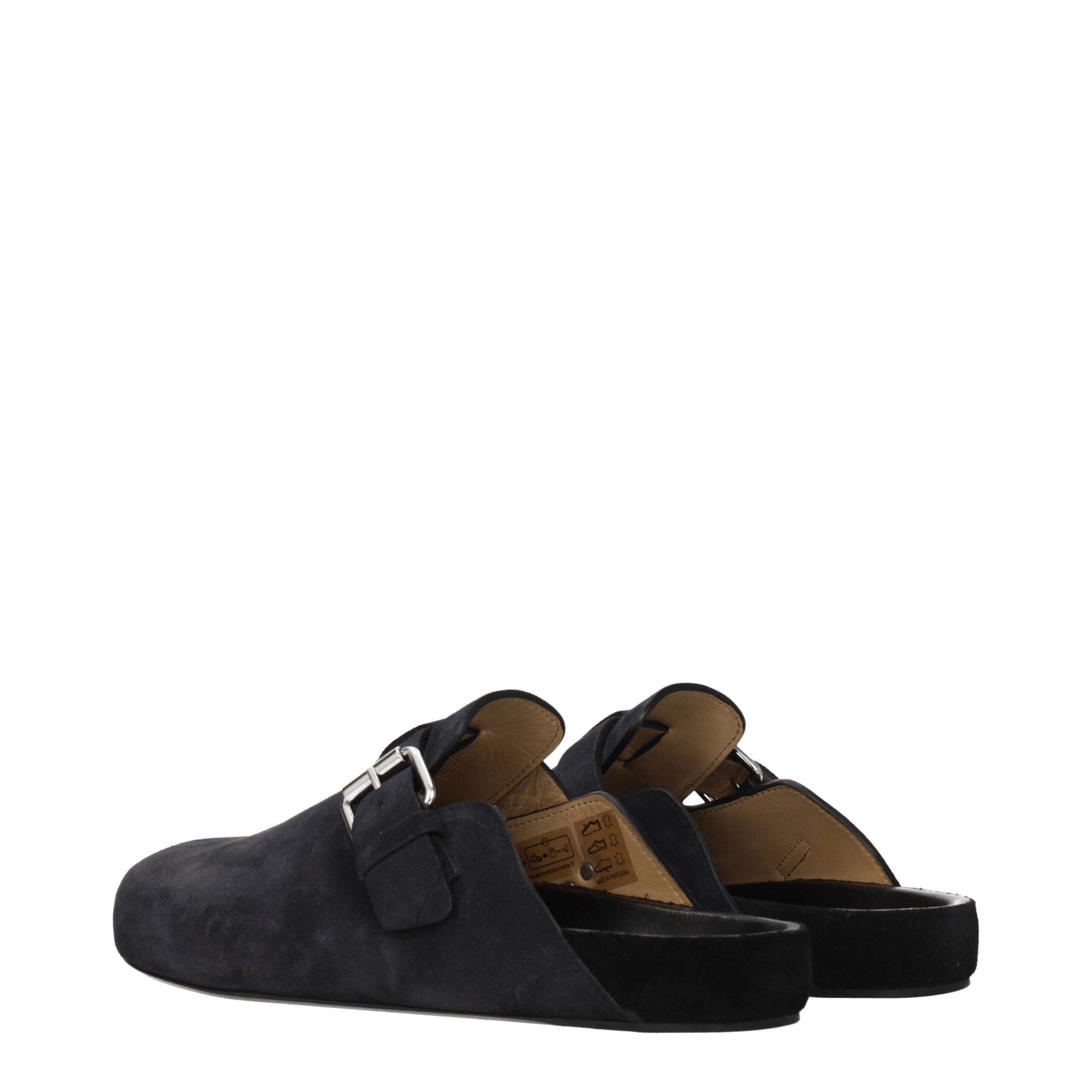 Isabel Marant Black Leather Slippers Sandals