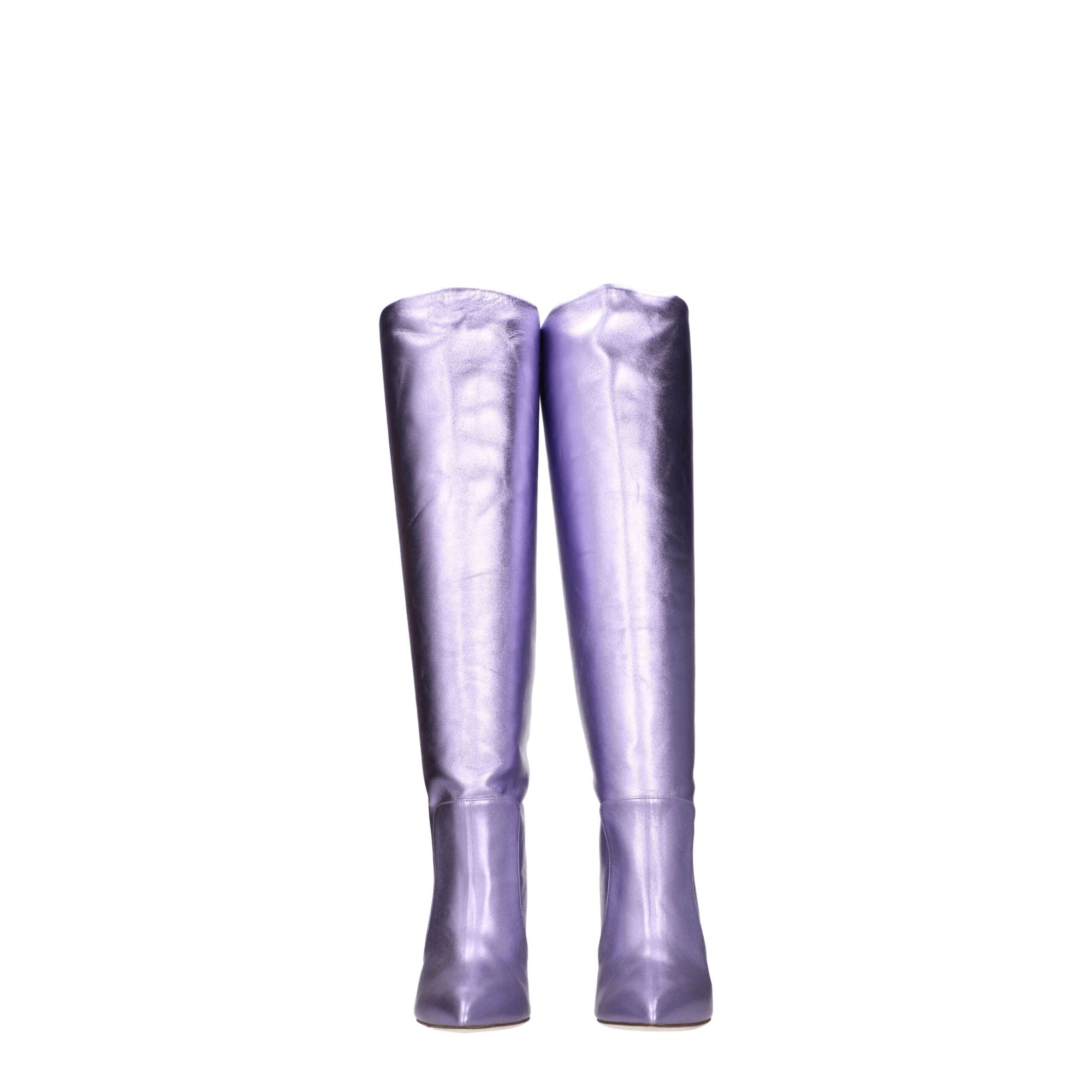 Paris Texas Purple Leather High Heel Boots