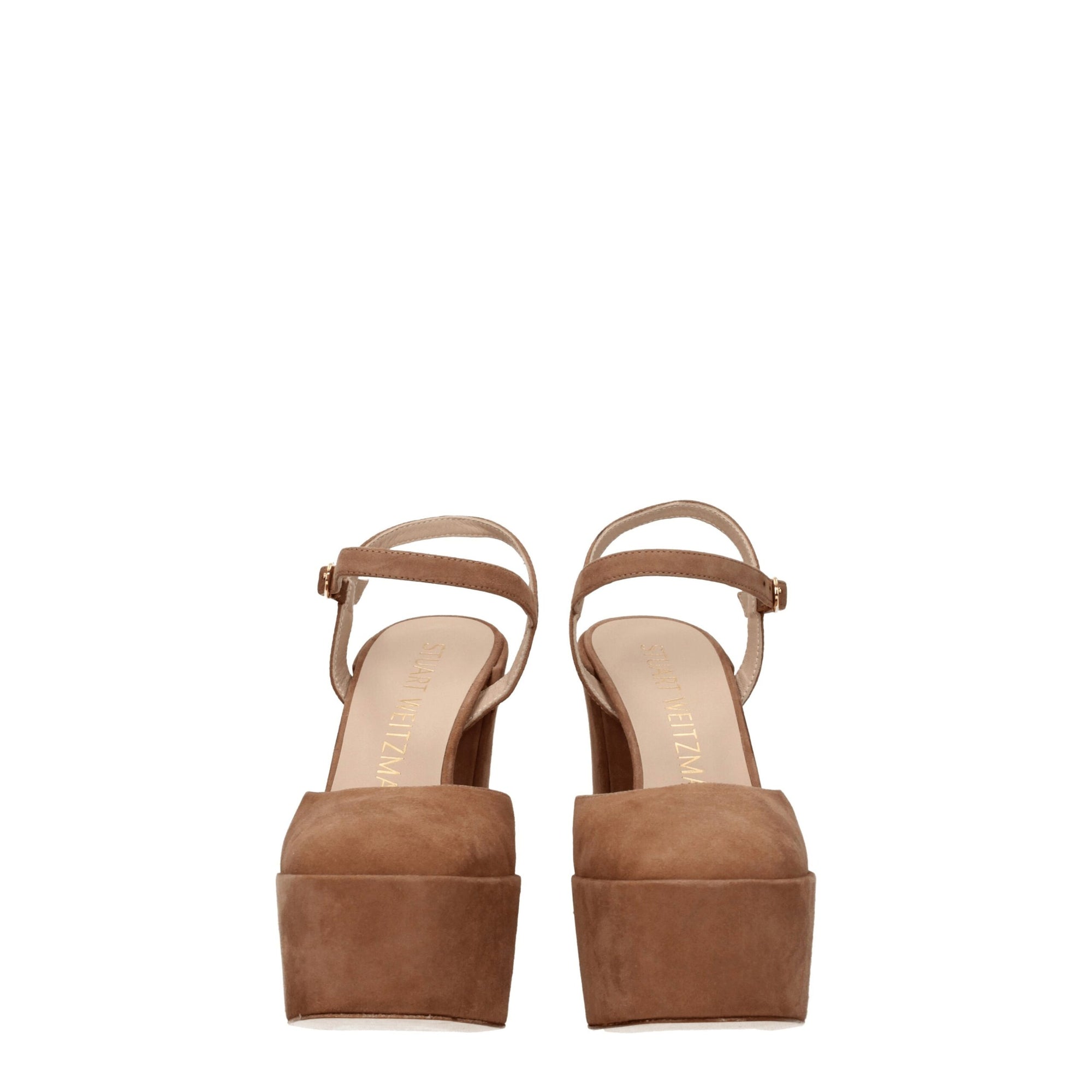Stuart Weitzman Beige Leather Platforms