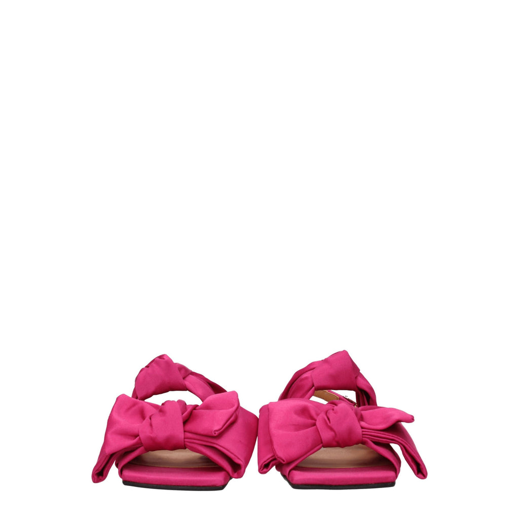 Ganni Pink Fabric Flat Sandals