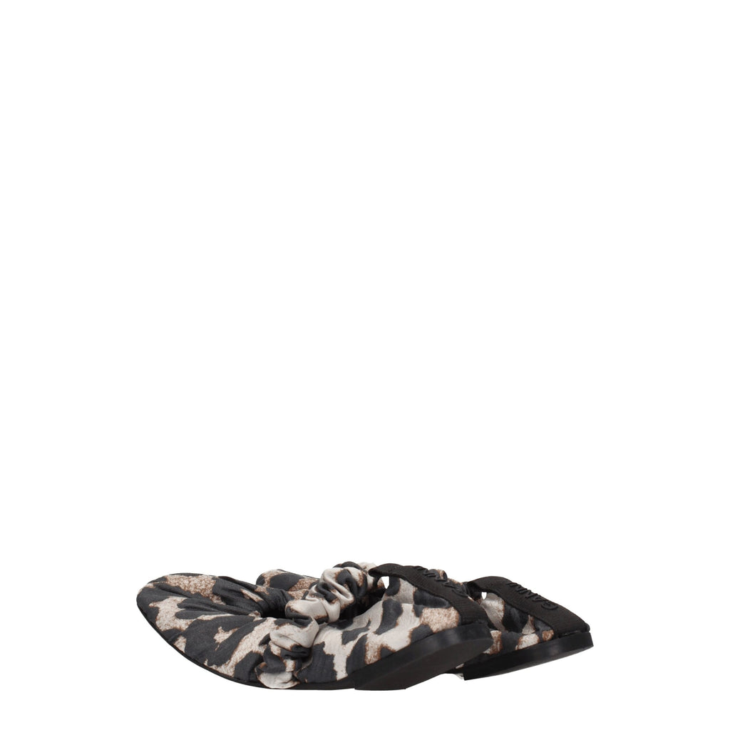 Ganni Beige Fabric Ballet Flats