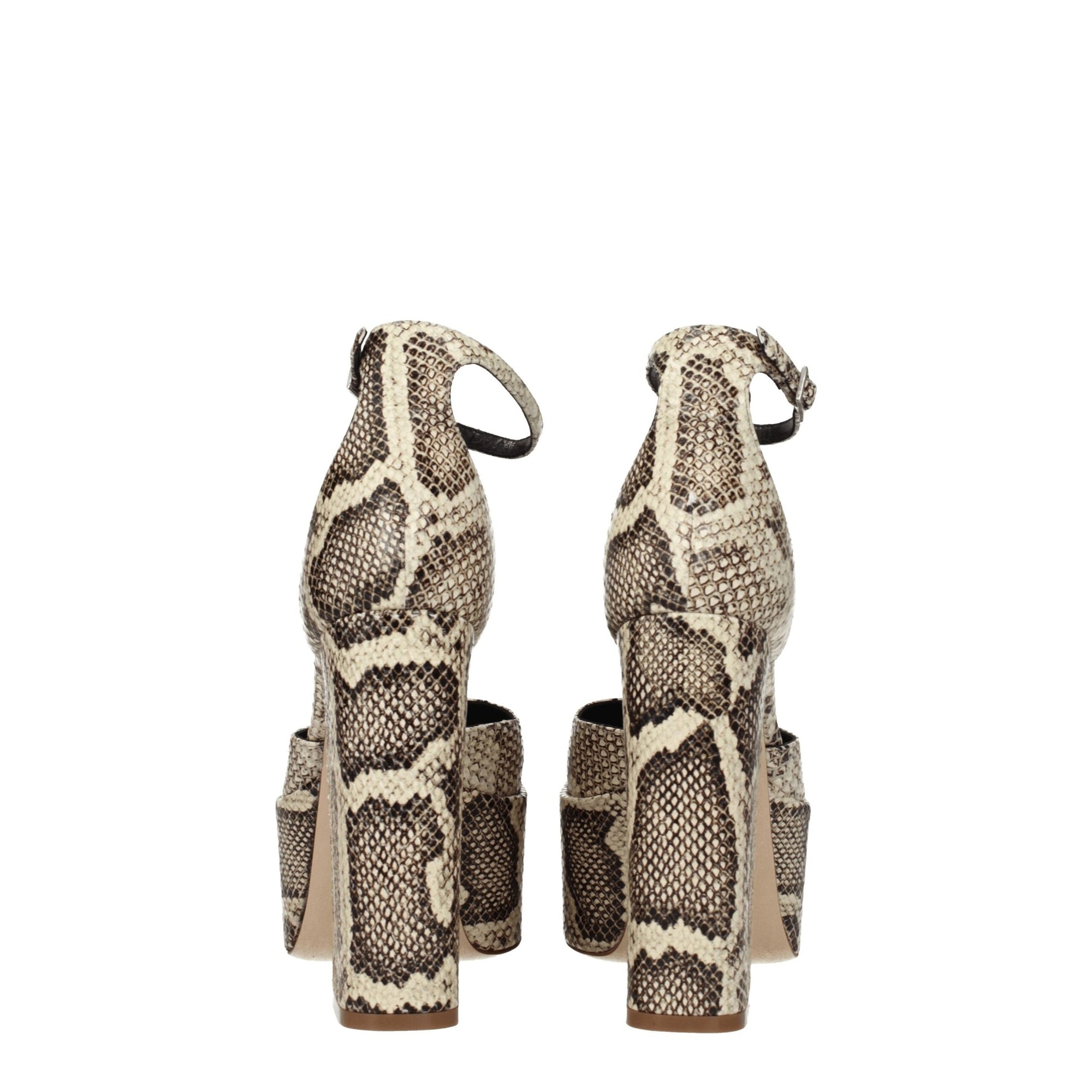 Paris Texas Beige Leather Platforms