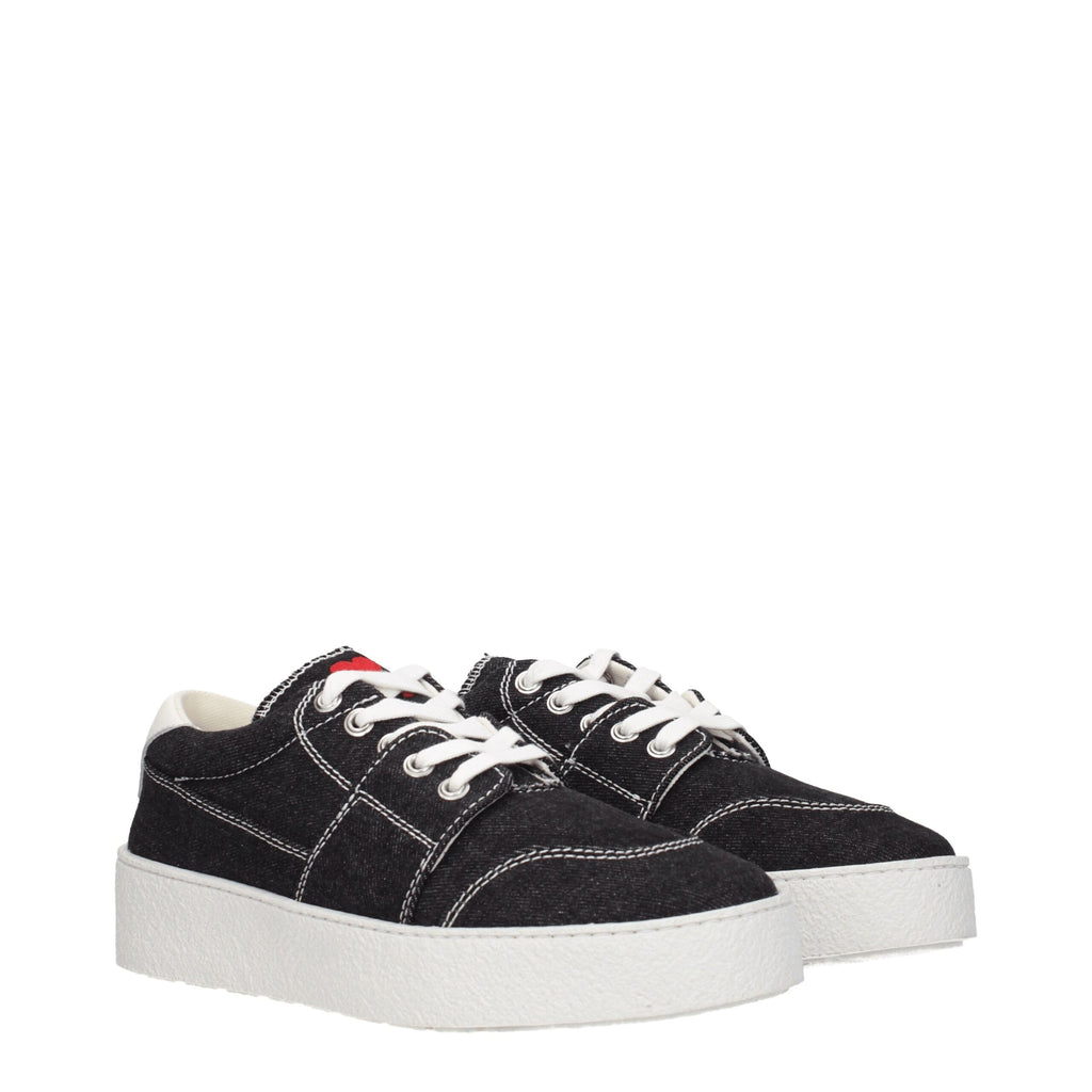 Ami Paris Black Fabric Low Tops