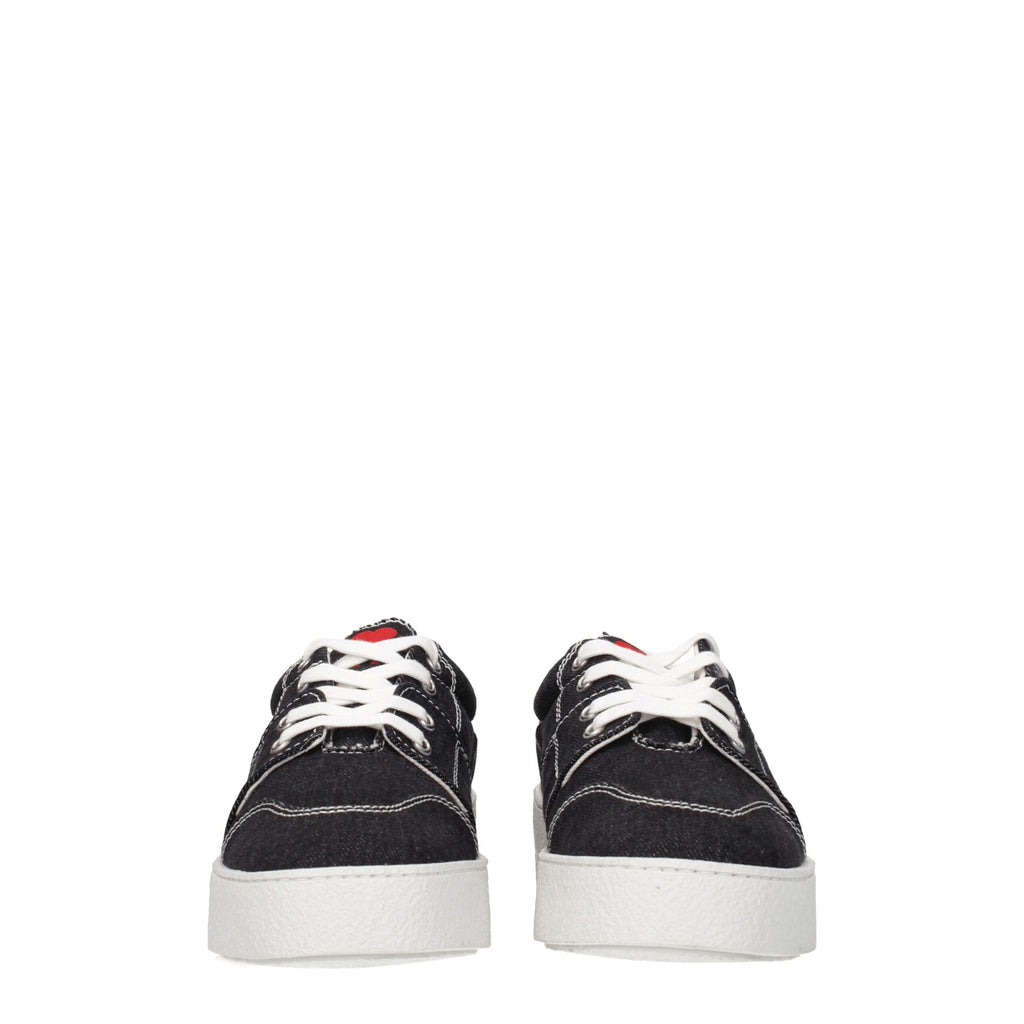 Ami Paris Black Fabric Low Tops