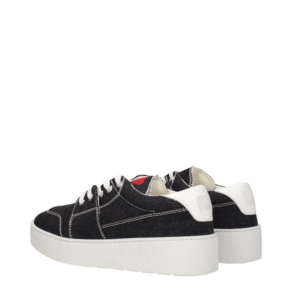 Ami Paris Black Fabric Low Tops