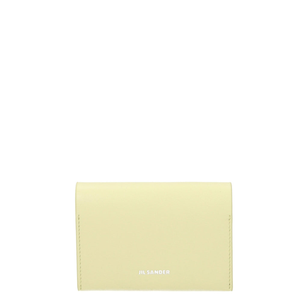 Jil Sander Yellow Leather Cardholders