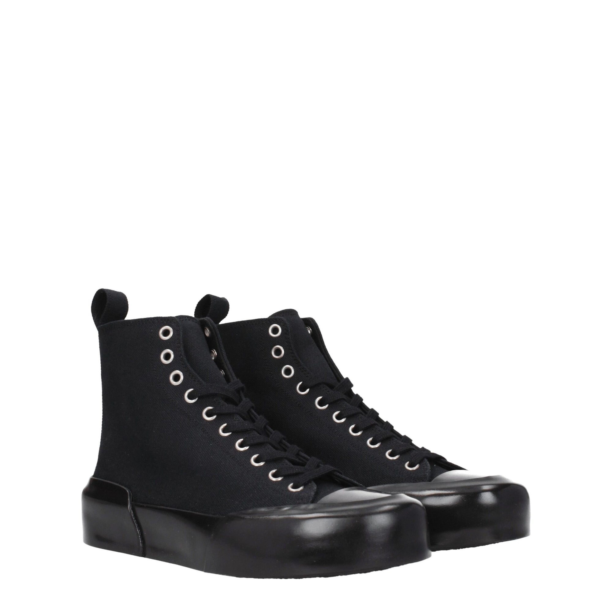 Jil Sander Black Fabric High Tops