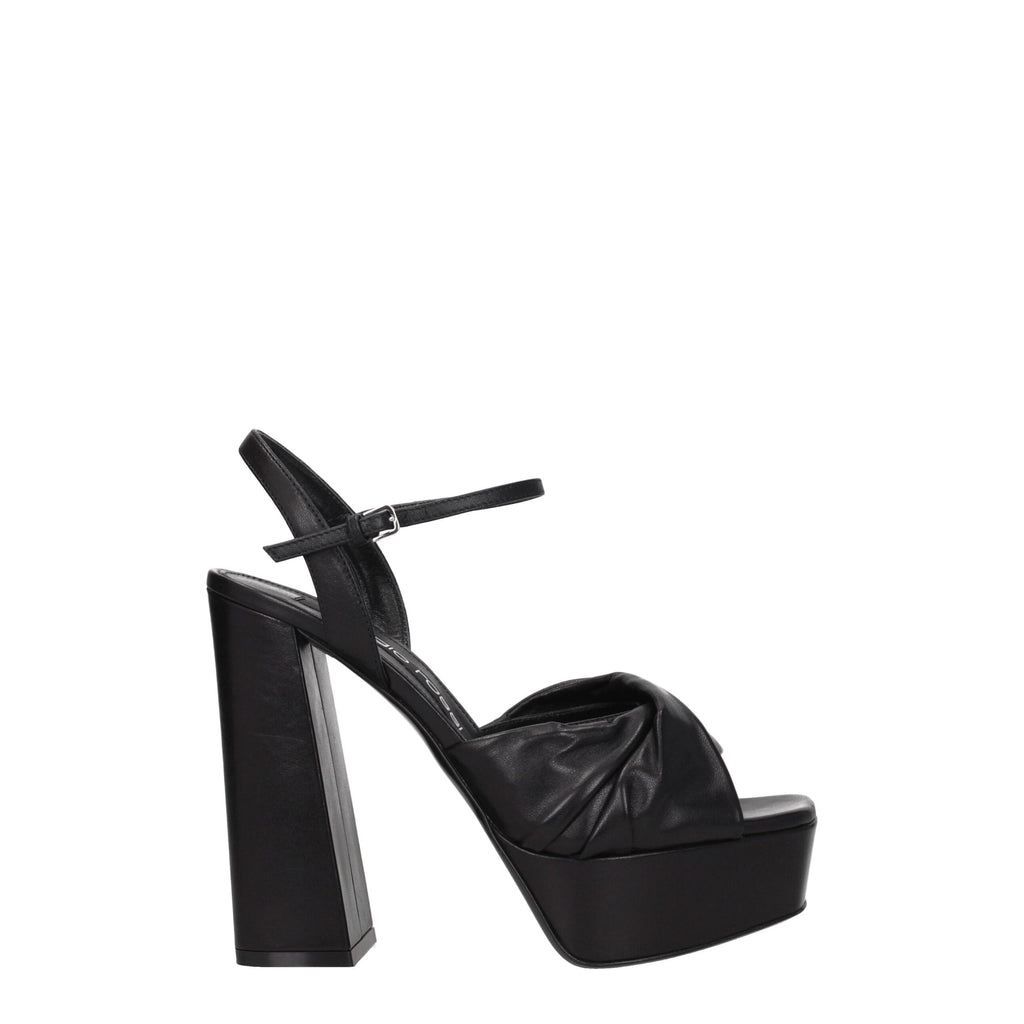 Sergio Rossi Black Leather Platforms