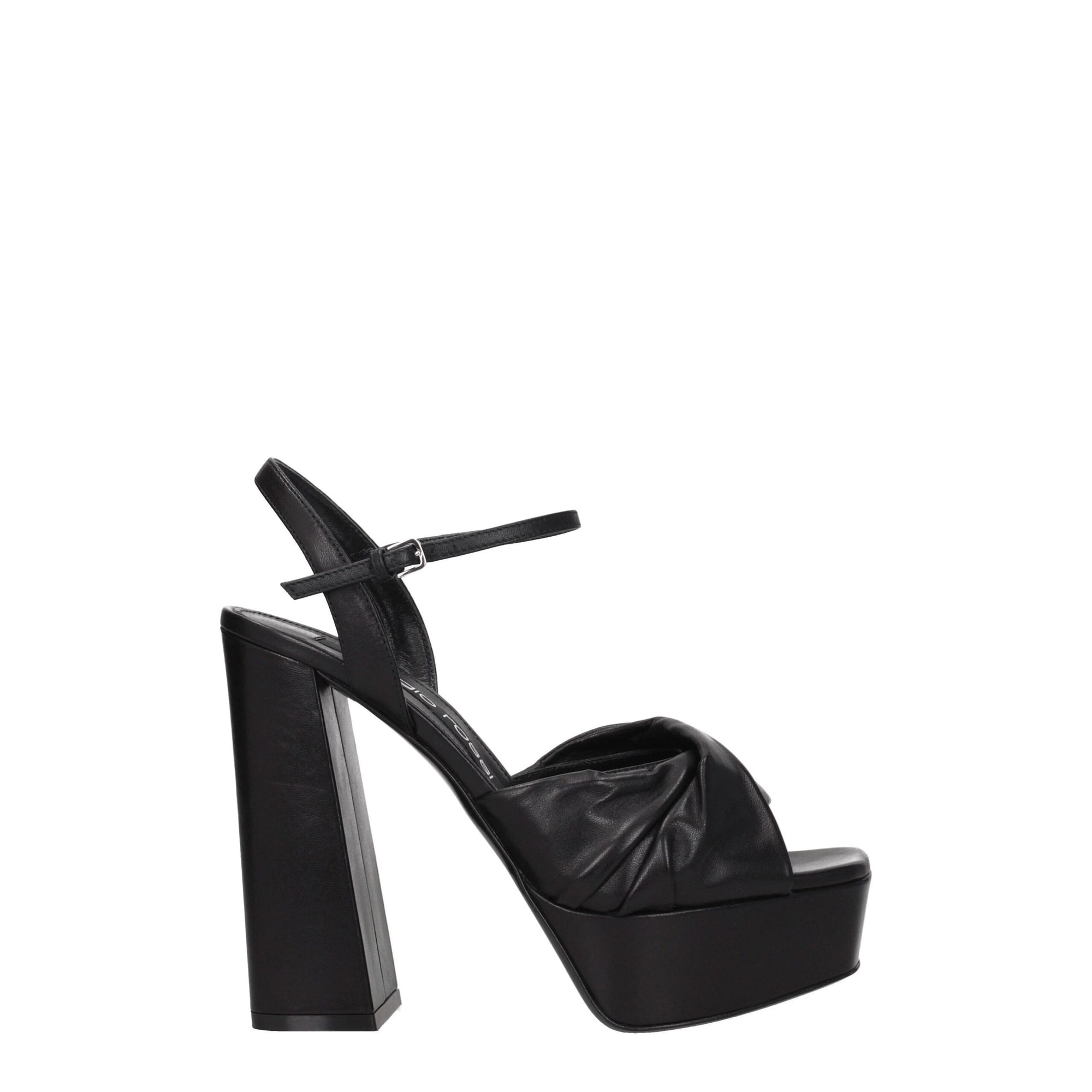 Sergio Rossi Black Leather Platforms