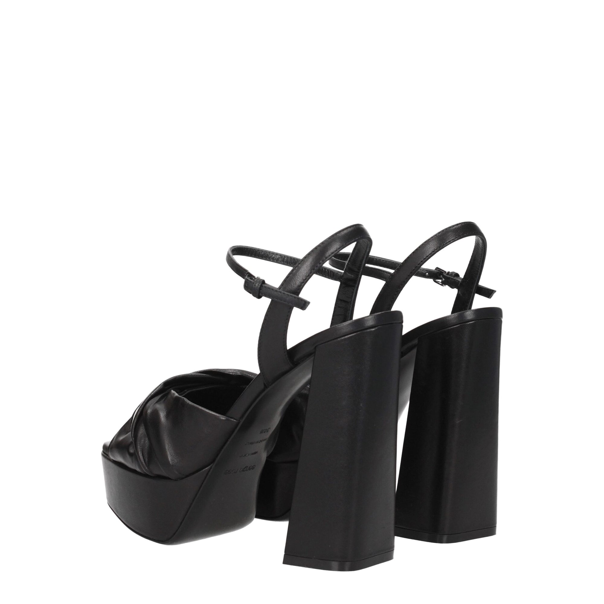 Sergio Rossi Black Leather Platforms