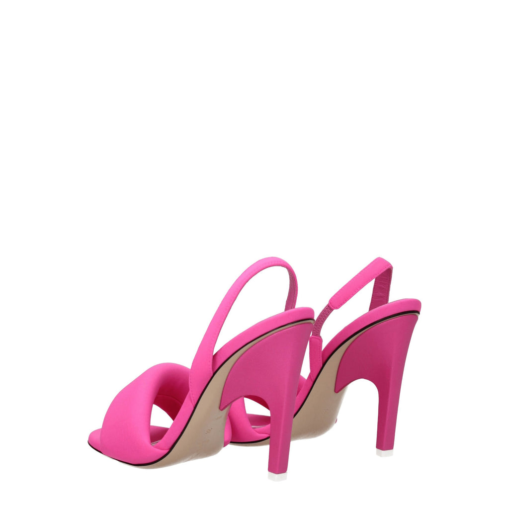 The Attico Pink Fabric Stiletto Heels Sandals