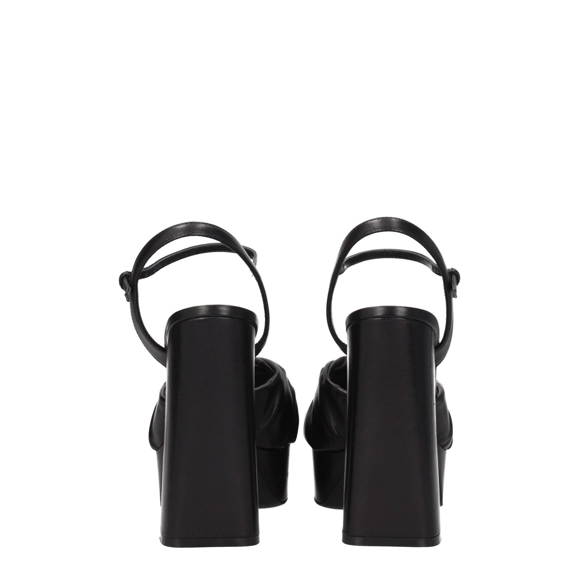 Sergio Rossi Black Leather Platforms