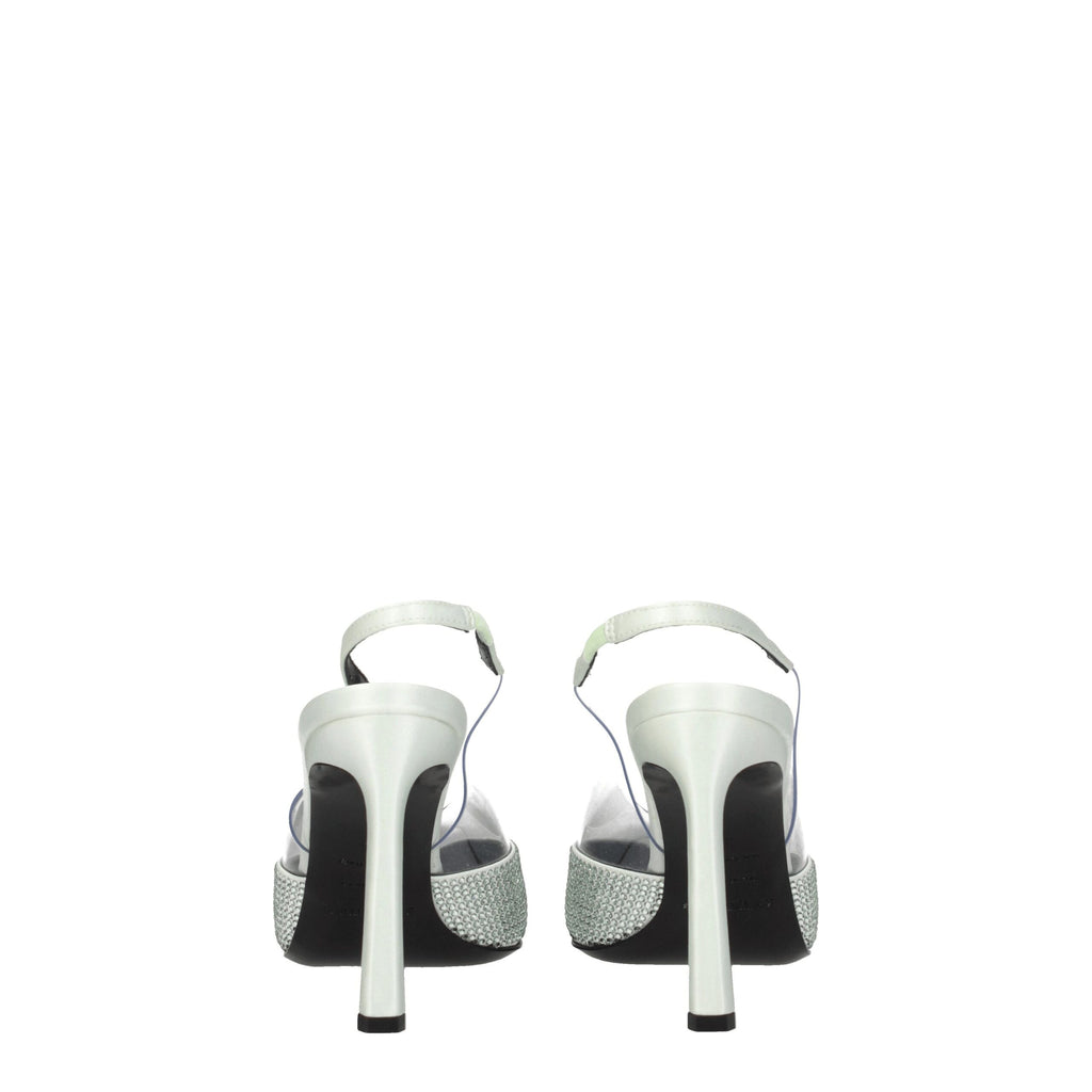 Sergio Rossi Green Satin High Heel Pumps