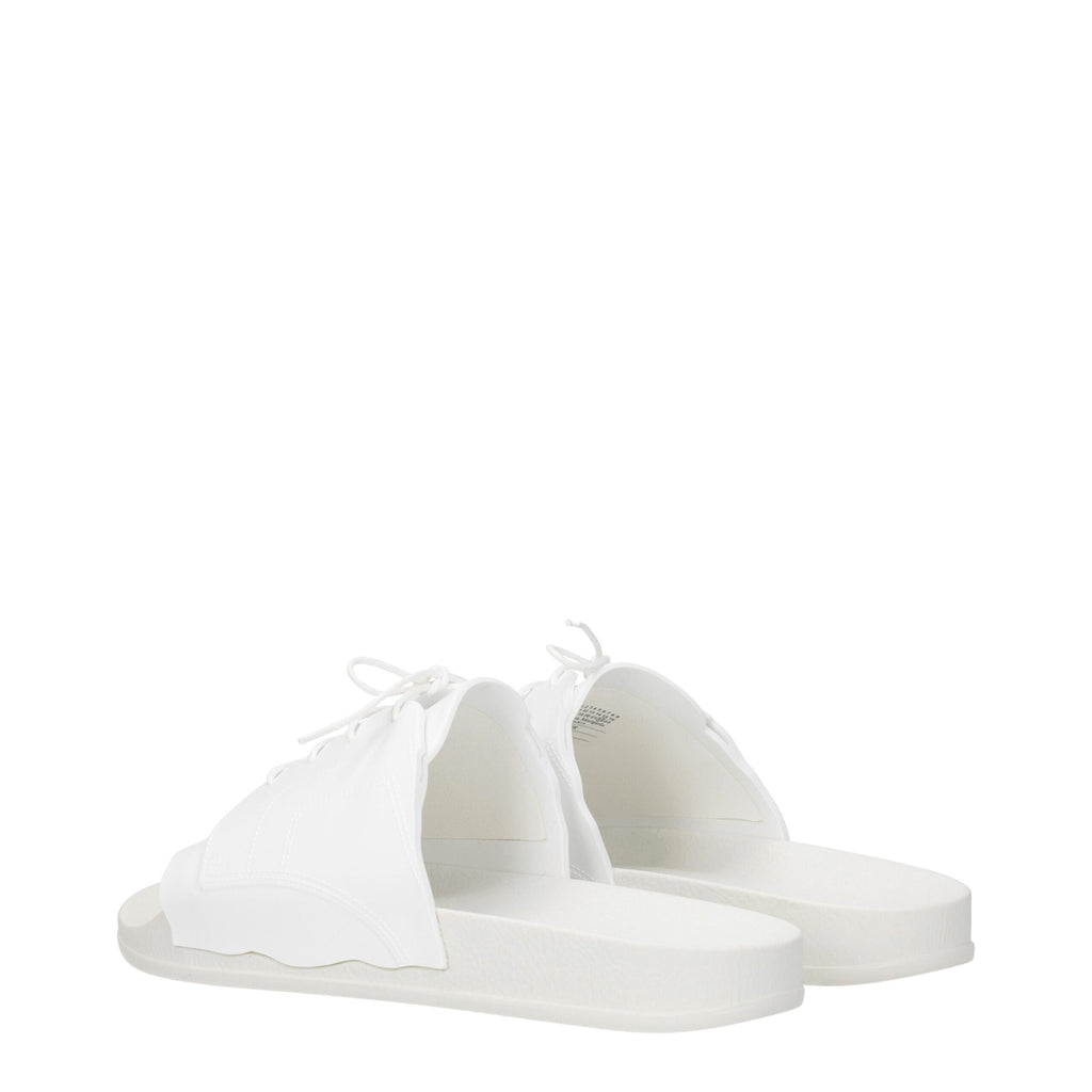 Maison Margiela White Cotton Slippers Sandals