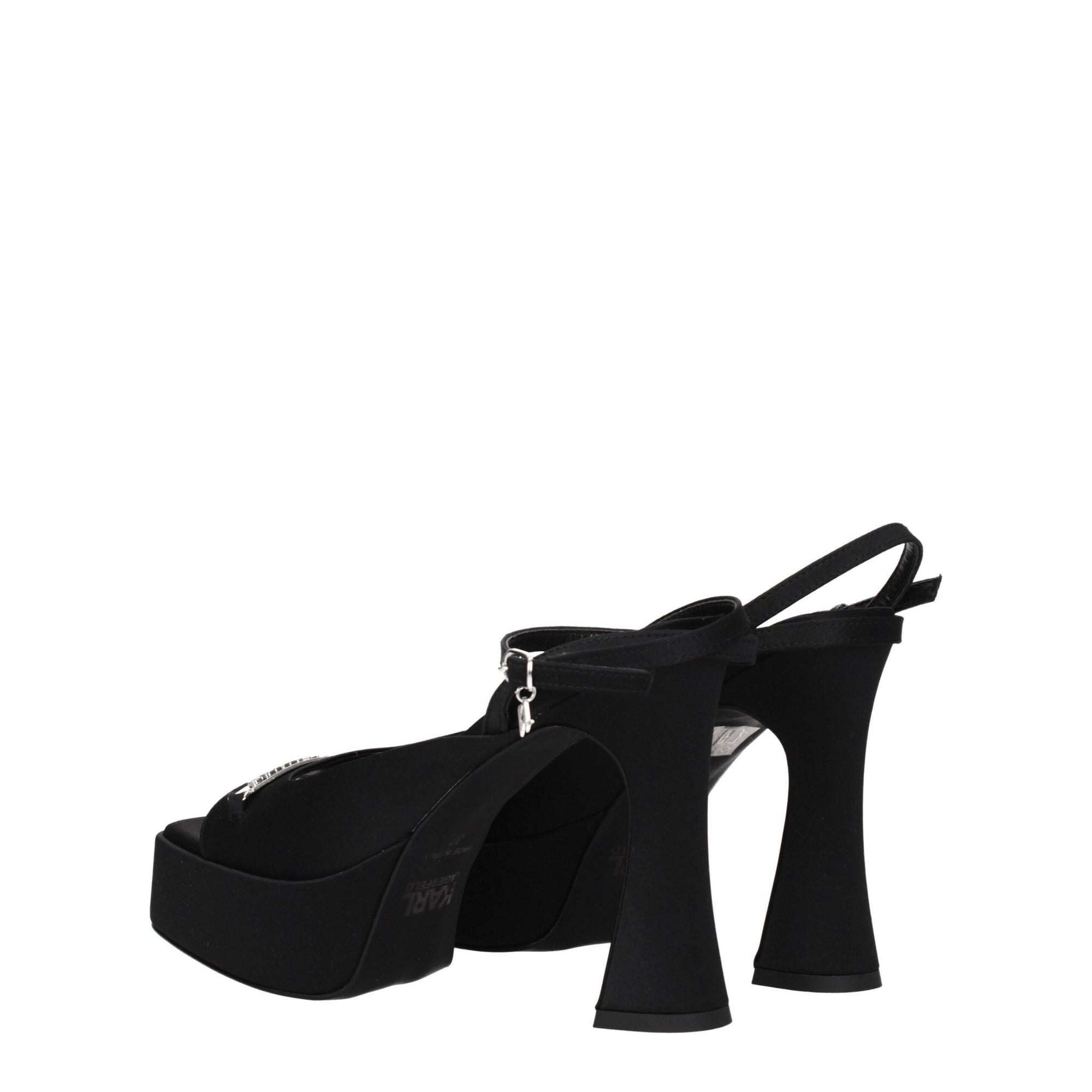 Karl Lagerfeld Black Fabric Platforms