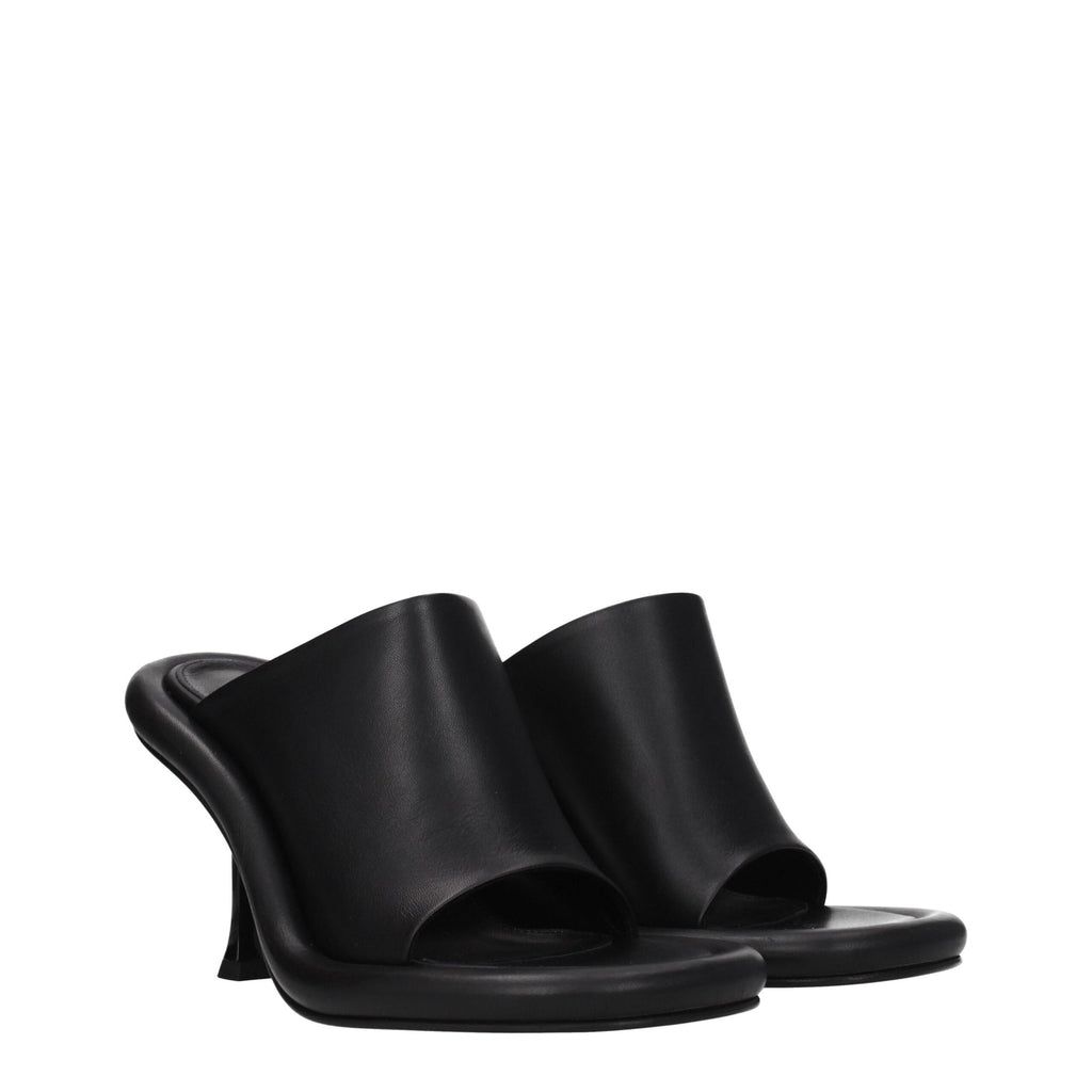 Jw Anderson Black Leather Stiletto Heels Sandals