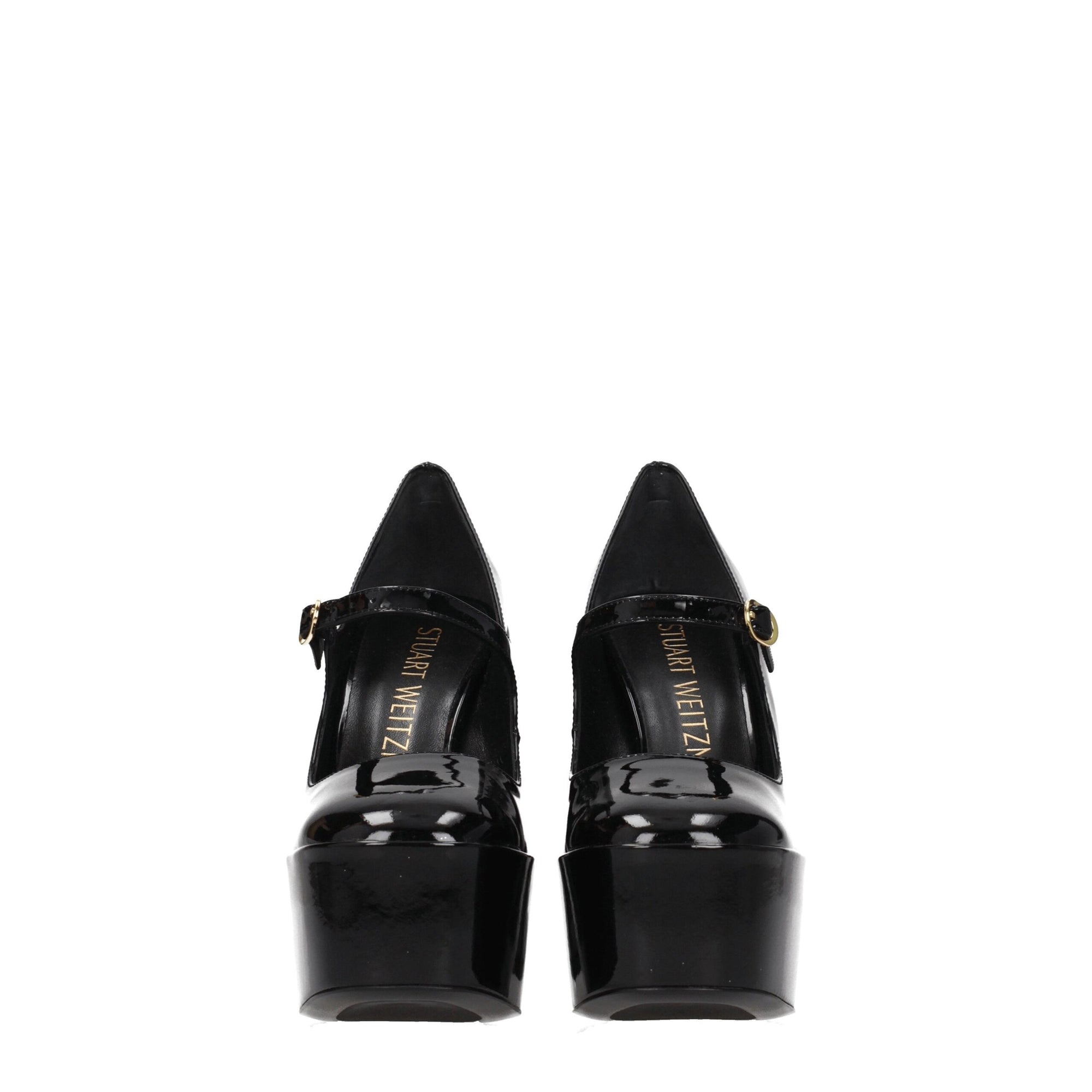 Stuart Weitzman Black Leather Platforms Pumps