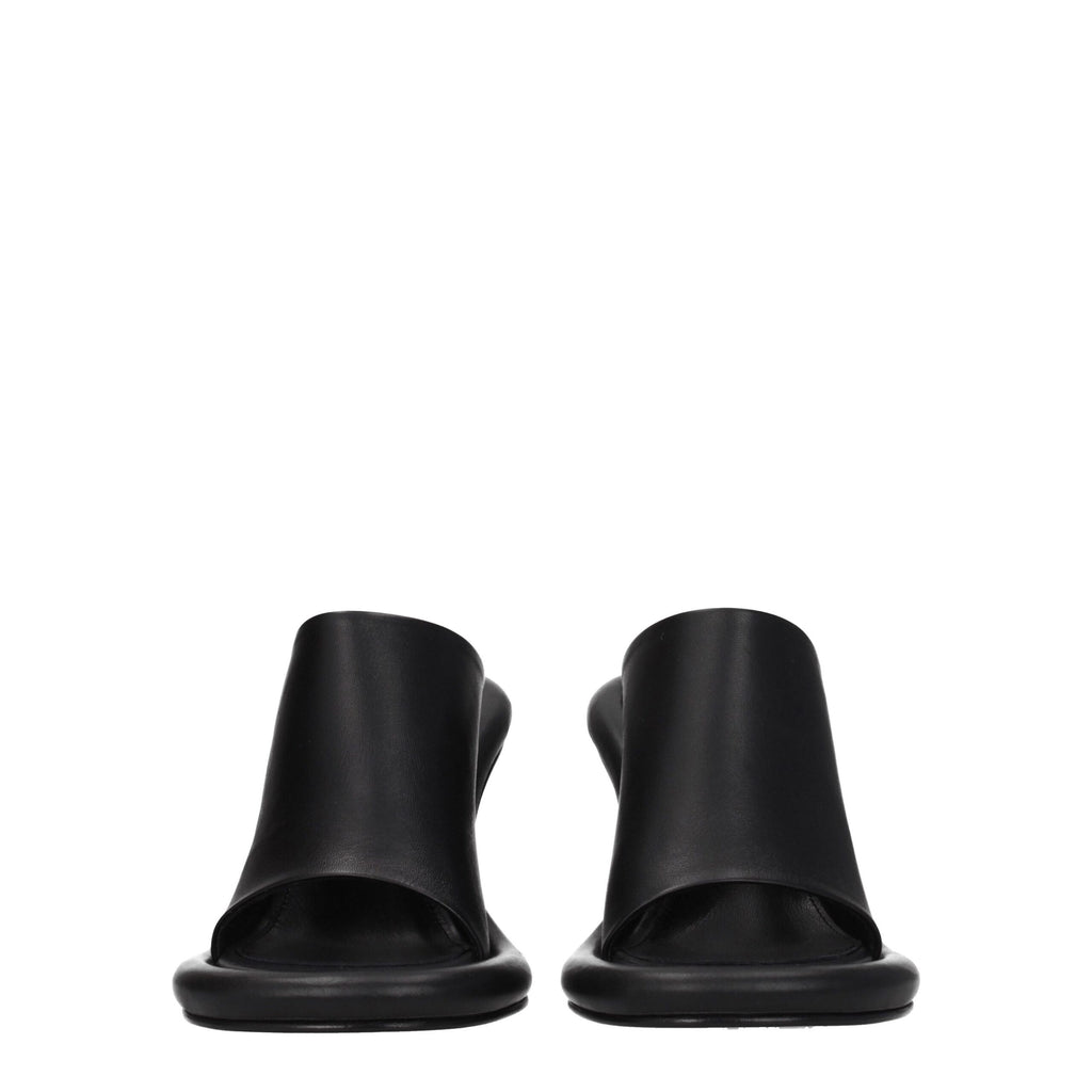 Jw Anderson Black Leather Stiletto Heels Sandals