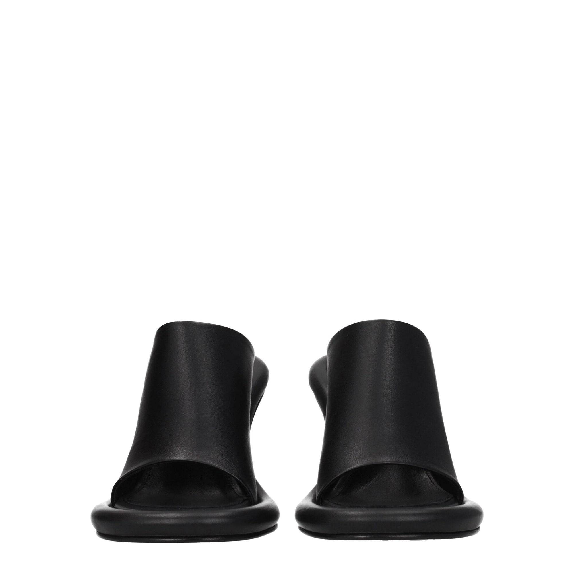 Jw Anderson Black Leather Stiletto Heels Sandals