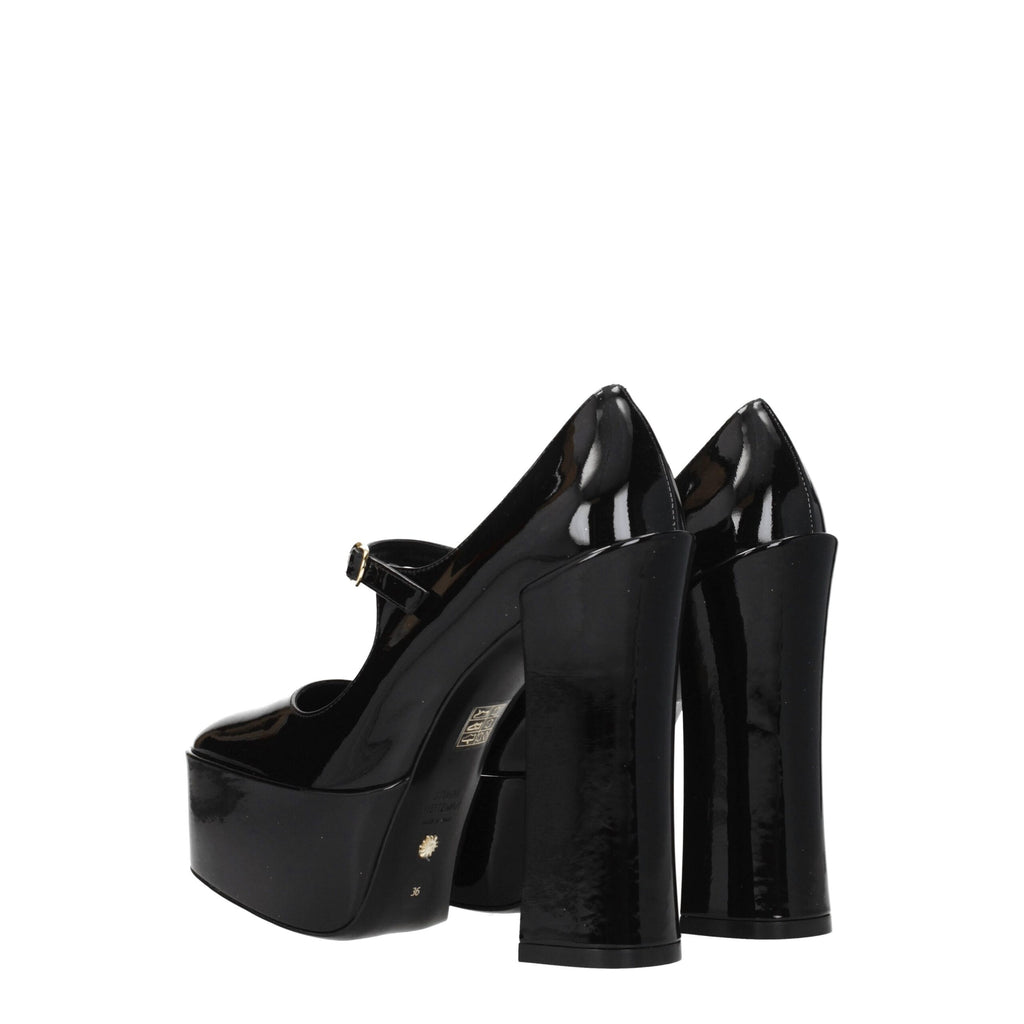 Stuart Weitzman Black Leather Platforms Pumps