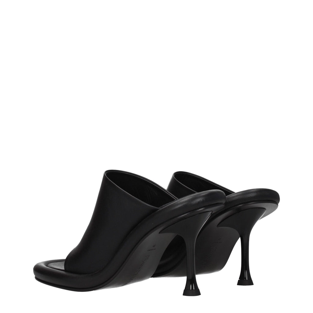 Jw Anderson Black Leather Stiletto Heels Sandals