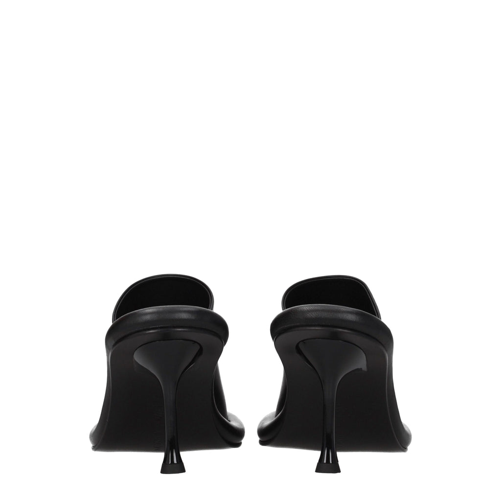 Jw Anderson Black Leather Stiletto Heels Sandals