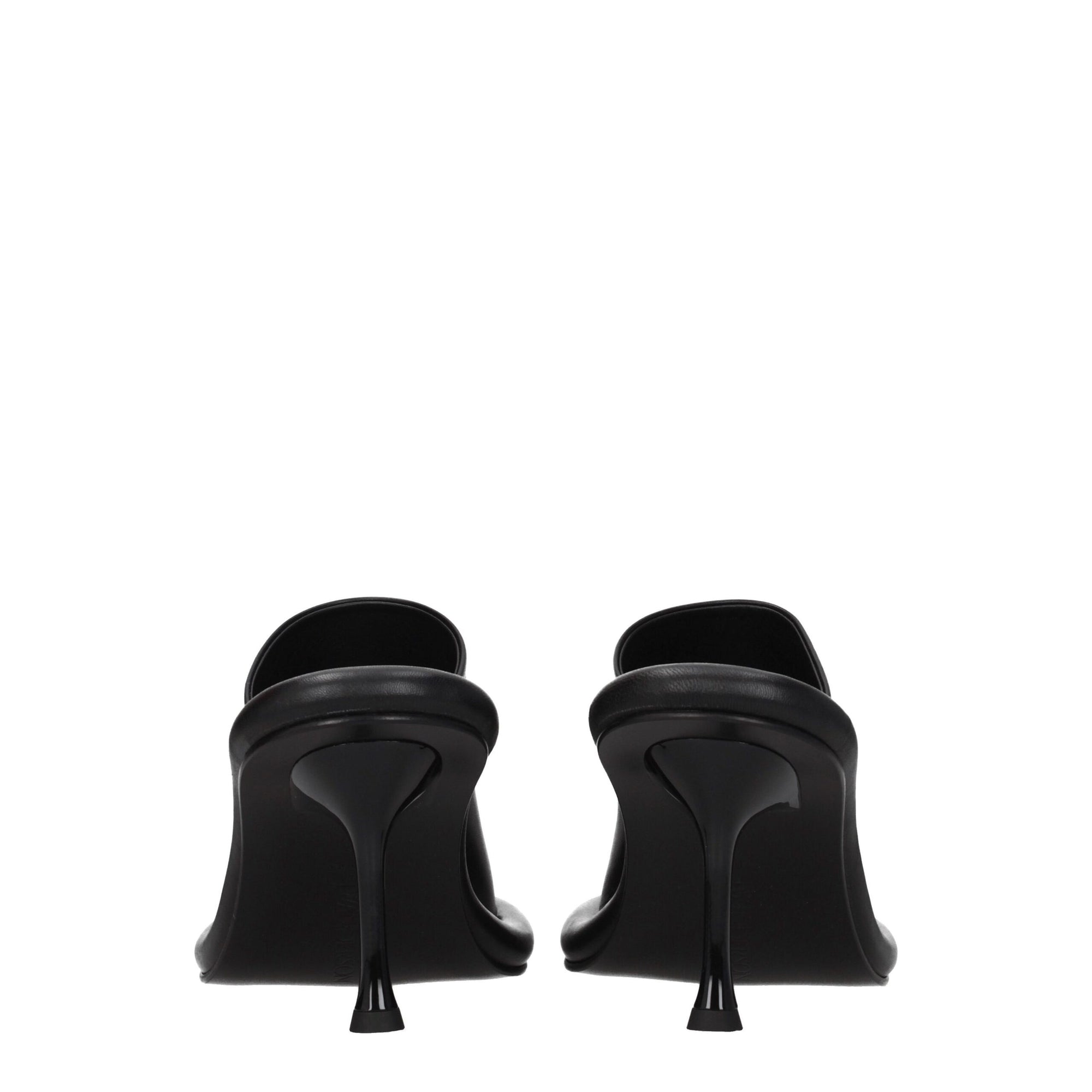 Jw Anderson Black Leather Stiletto Heels Sandals