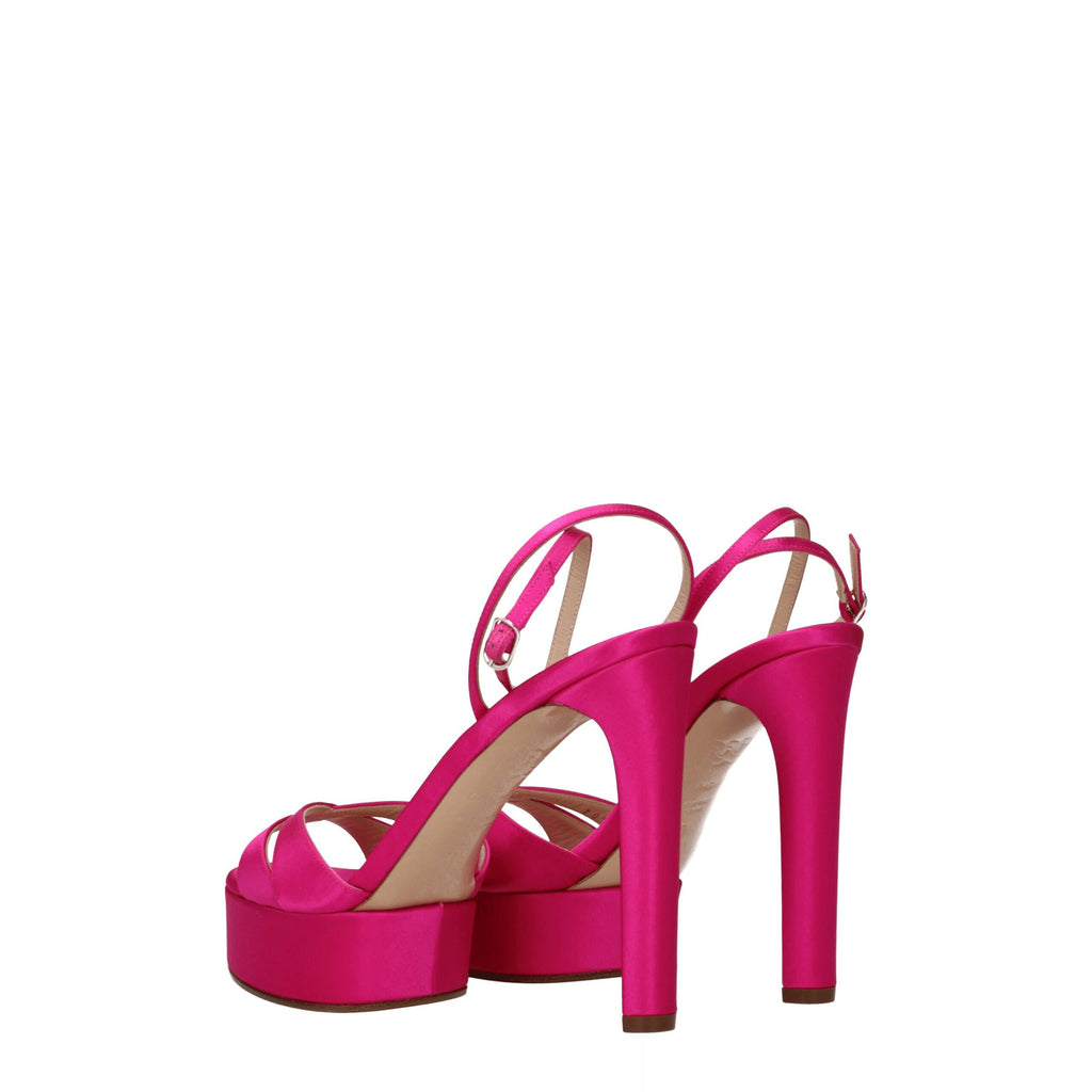 Casadei Pink Satin Platforms