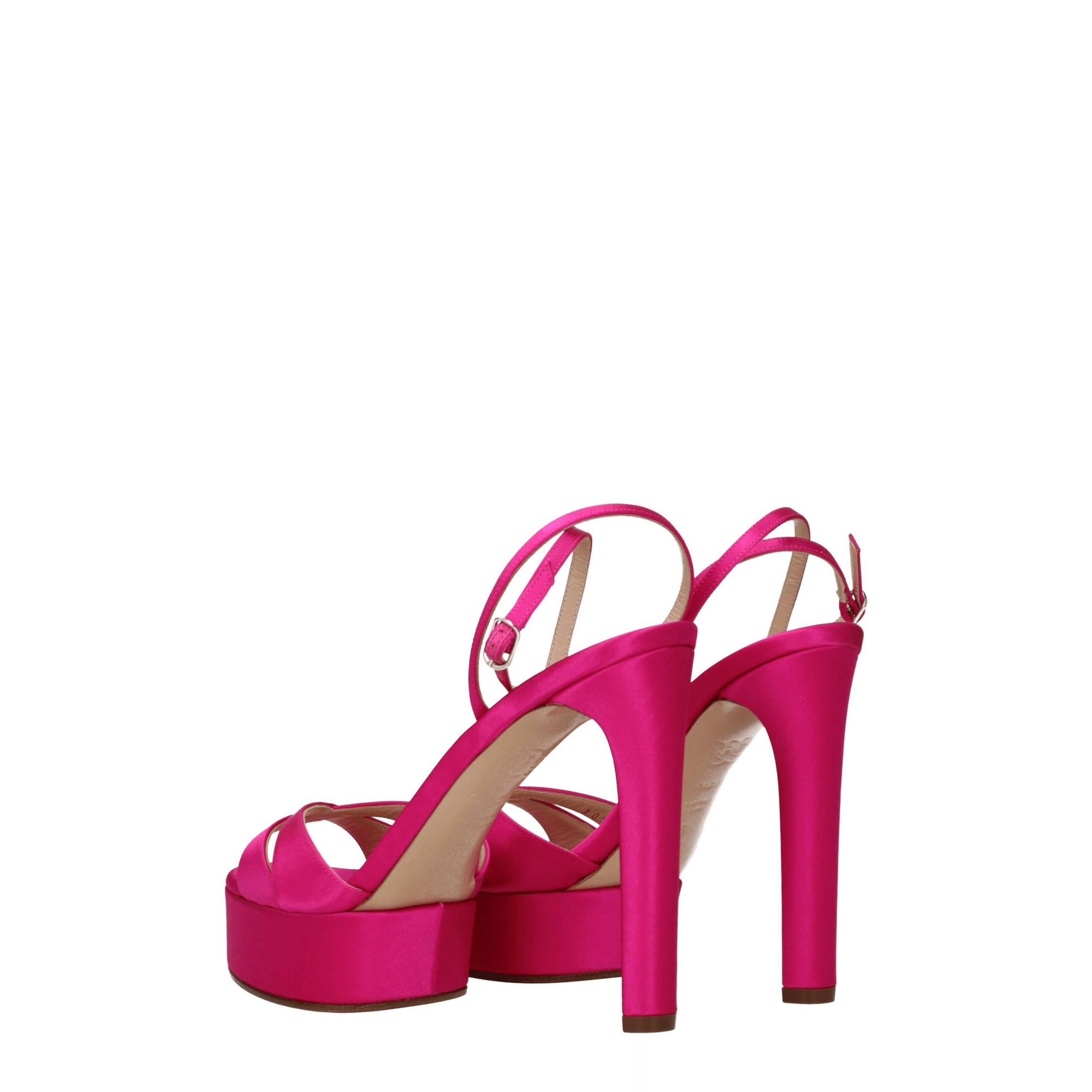 Casadei Pink Satin Platforms