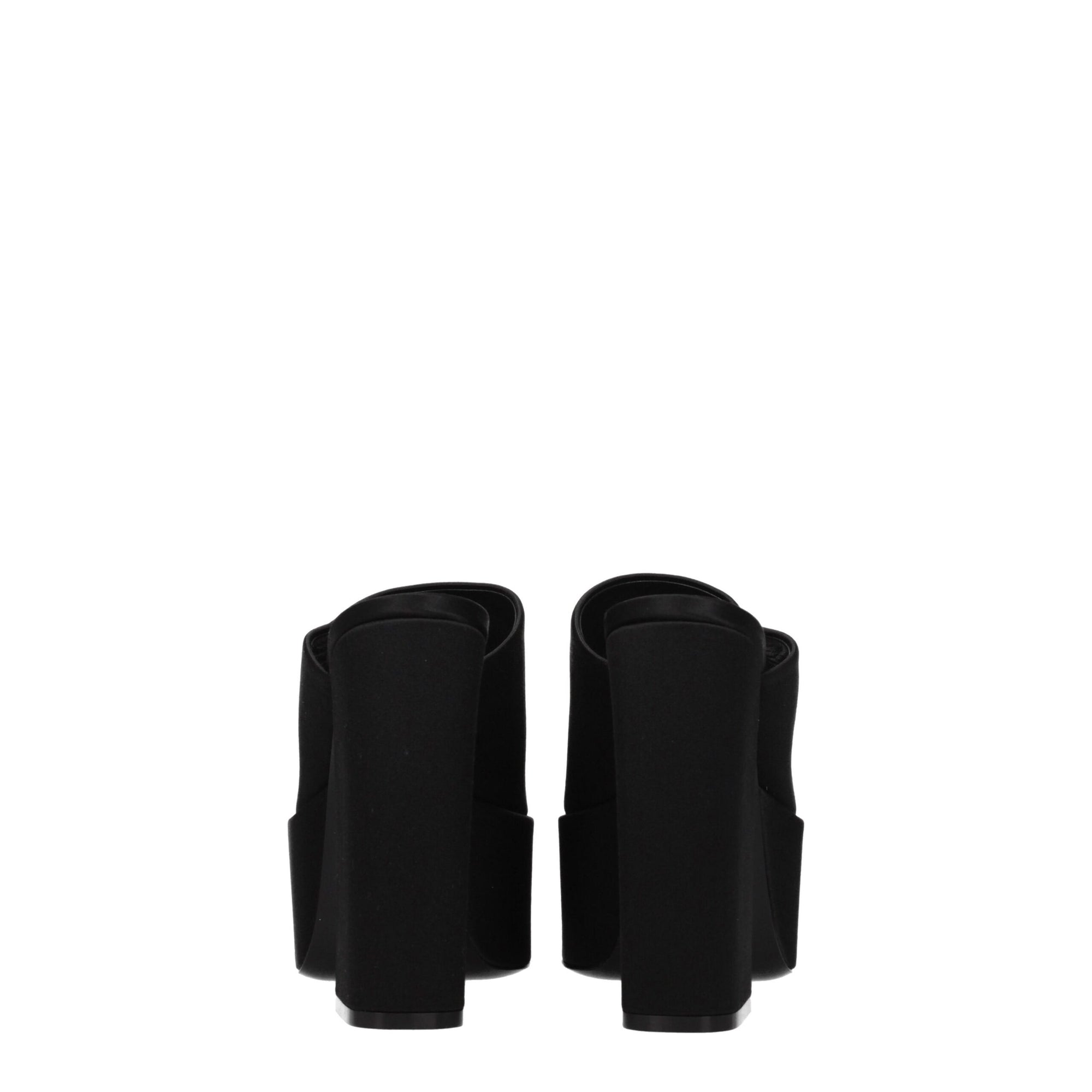 Paris Texas Black Satin Platforms