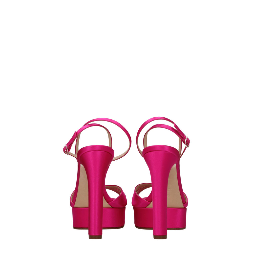 Casadei Pink Satin Platforms