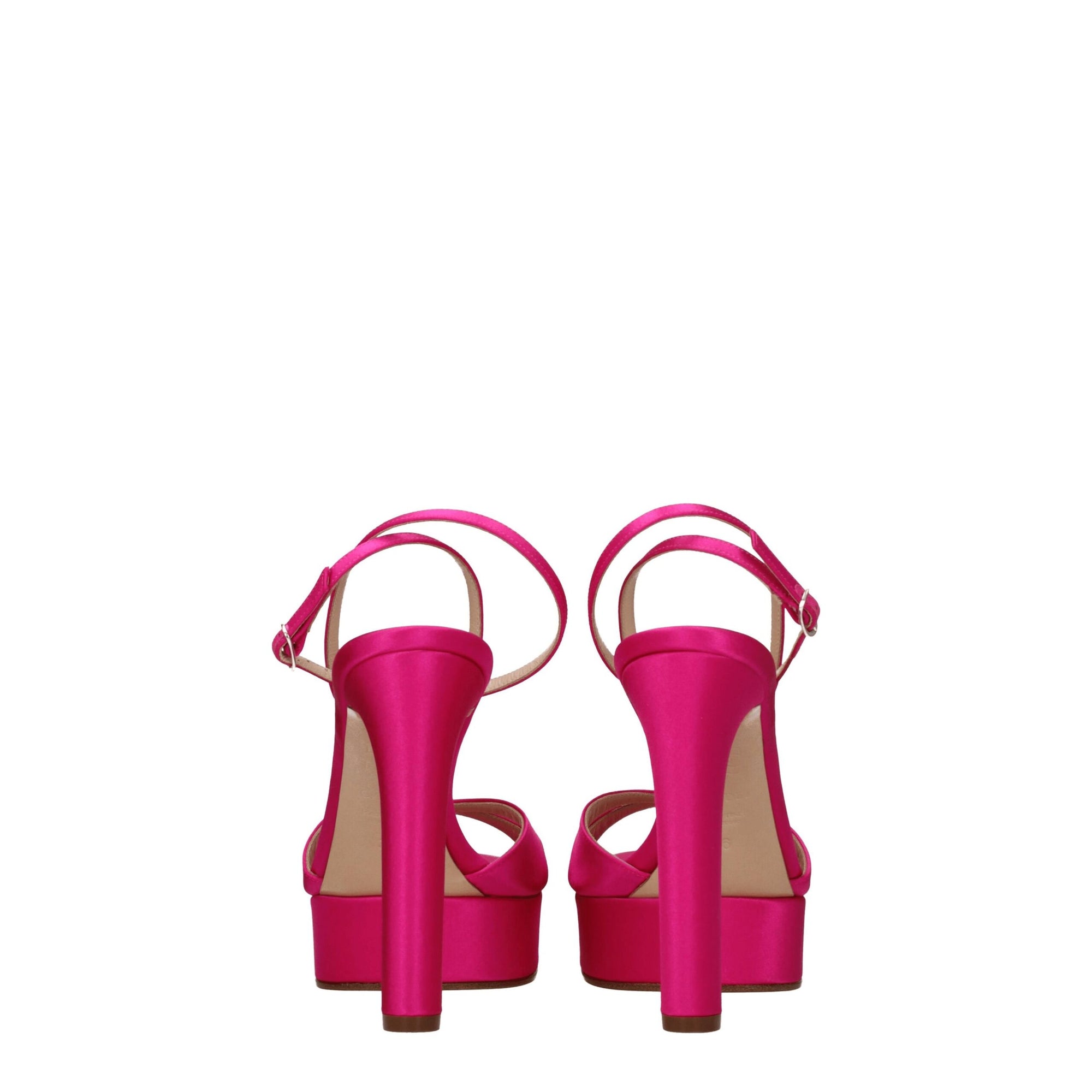 Casadei Pink Satin Platforms