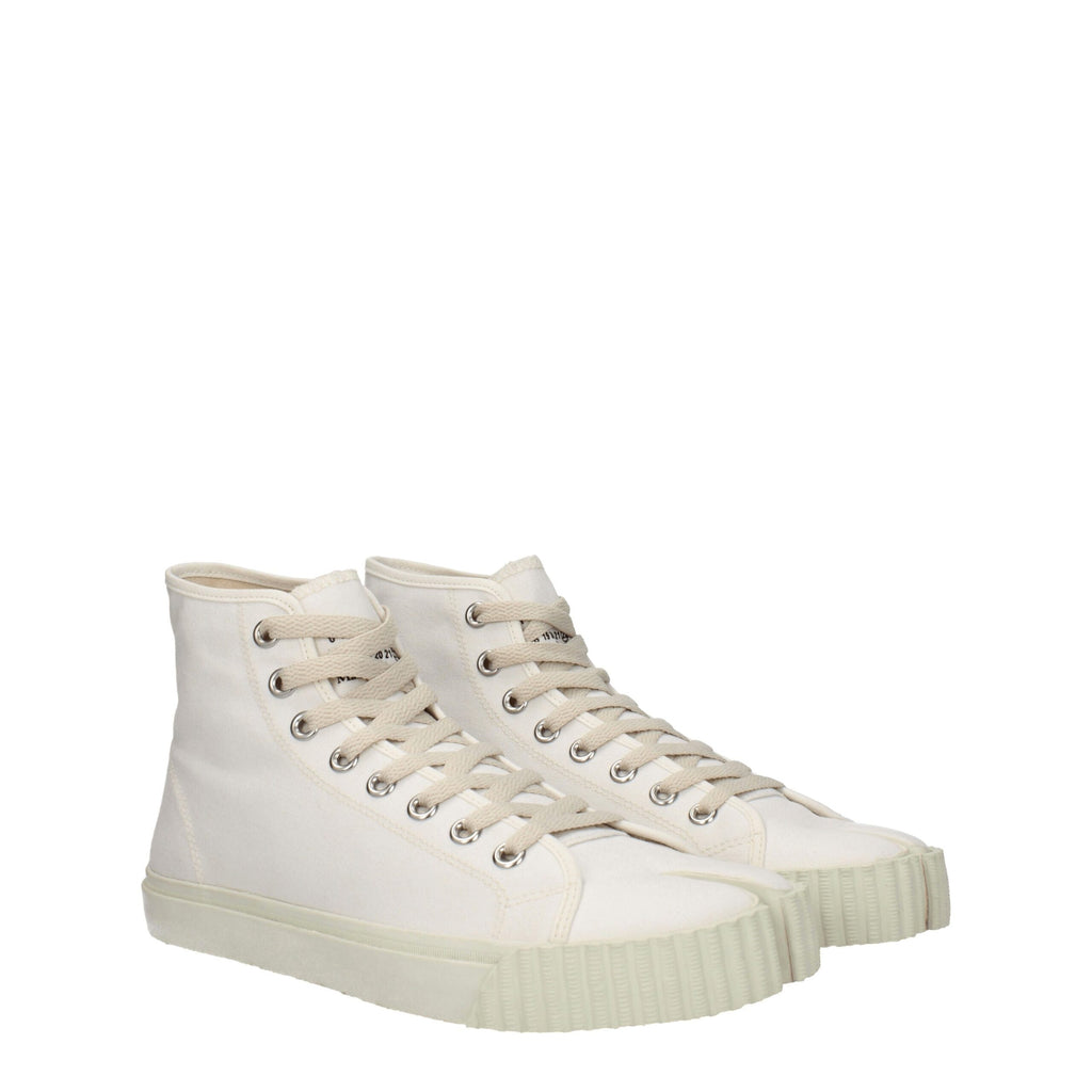 Maison Margiela White Fabric High Tops