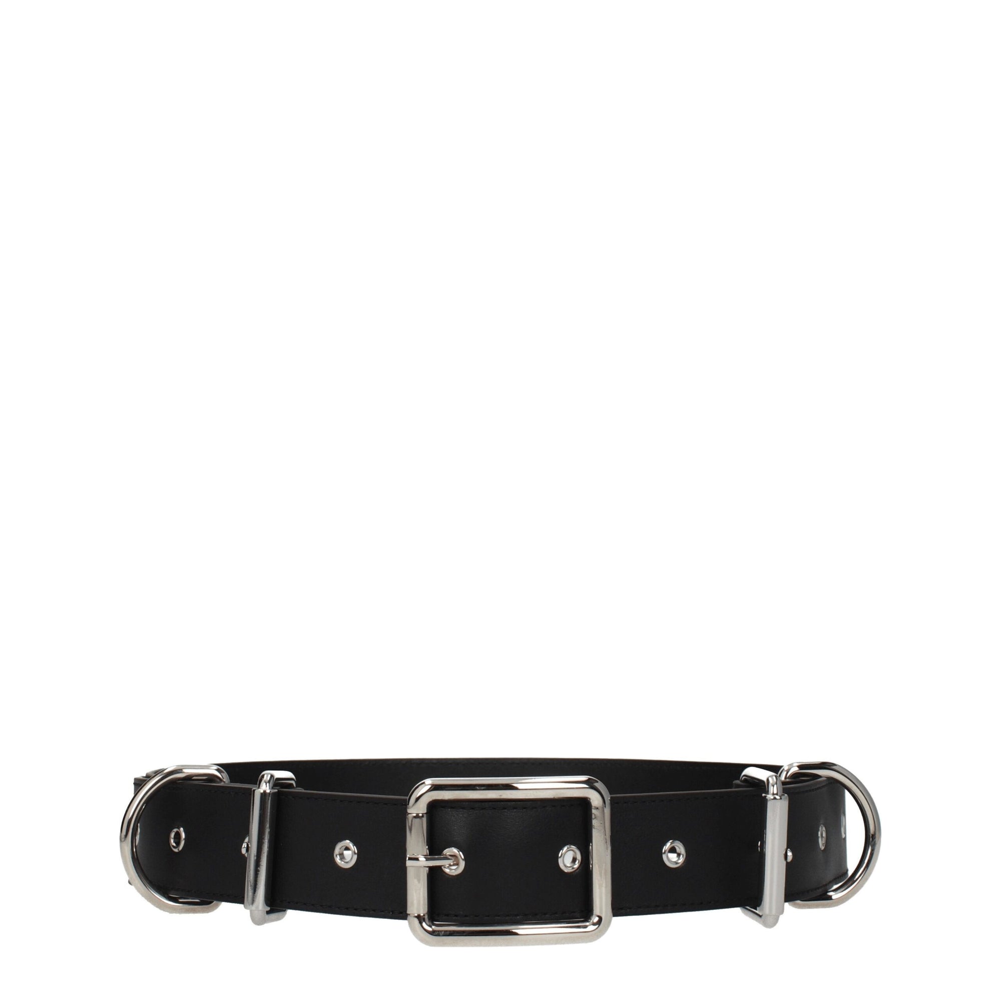 Moschino Black Leather Belts
