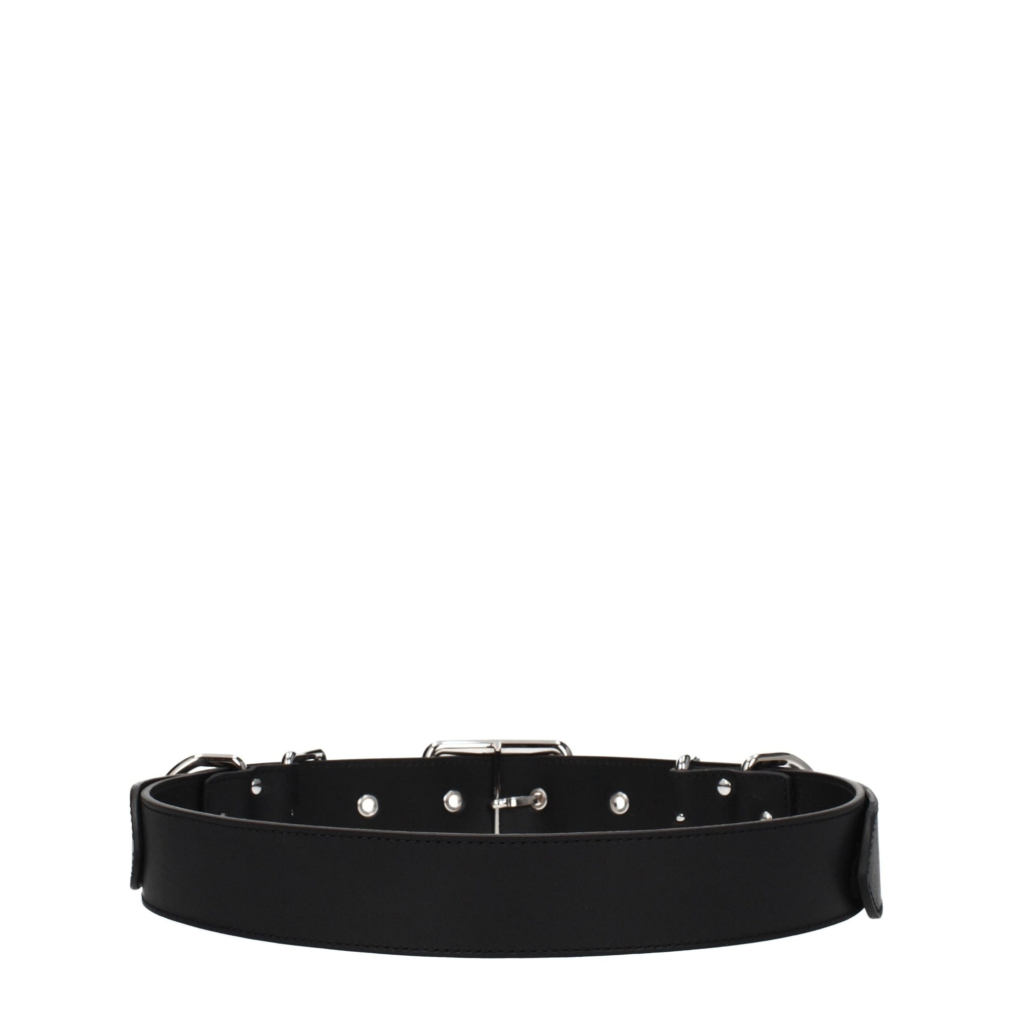 Moschino Black Leather Belts