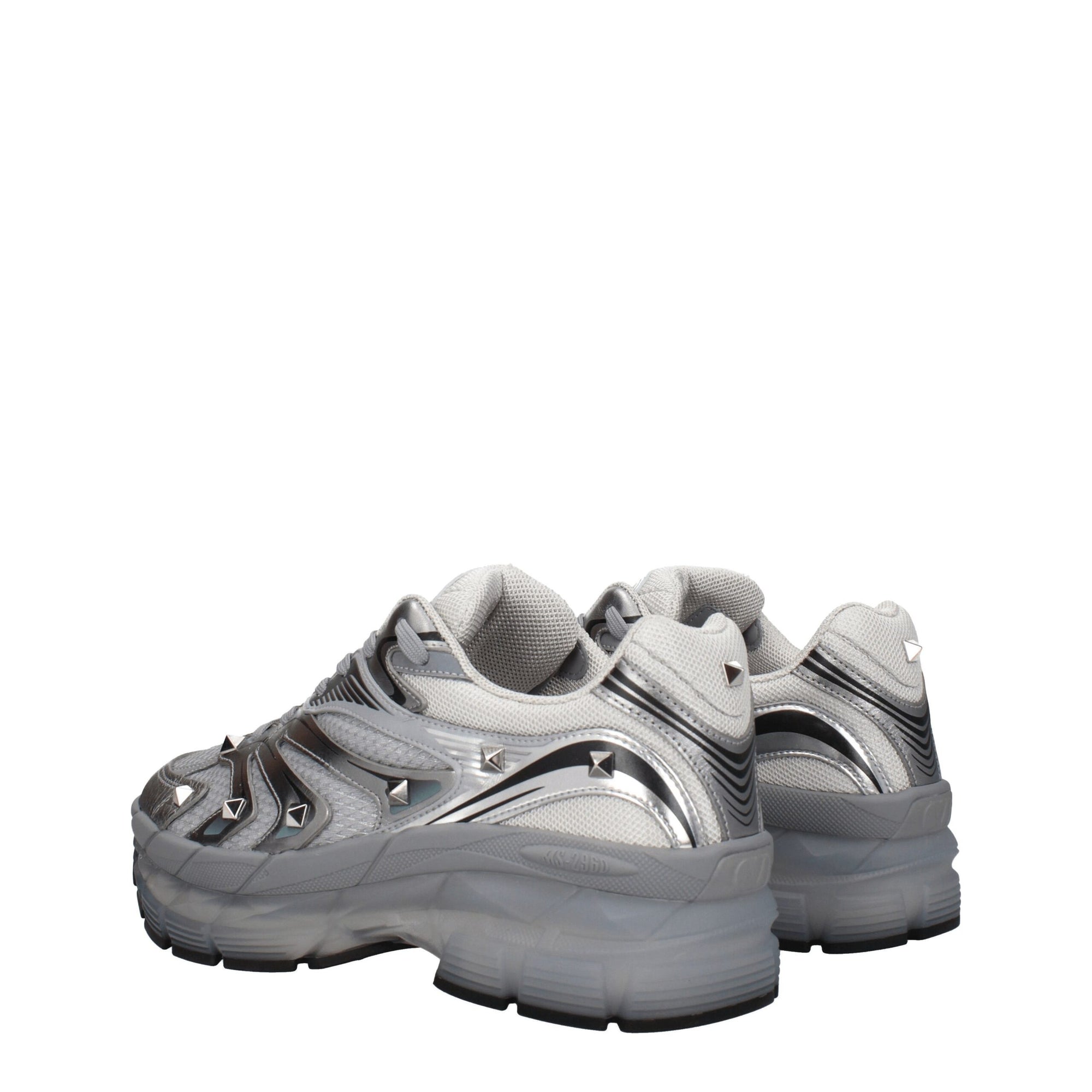 Valentino Garavani Gray Fabric Athletic Sneakers