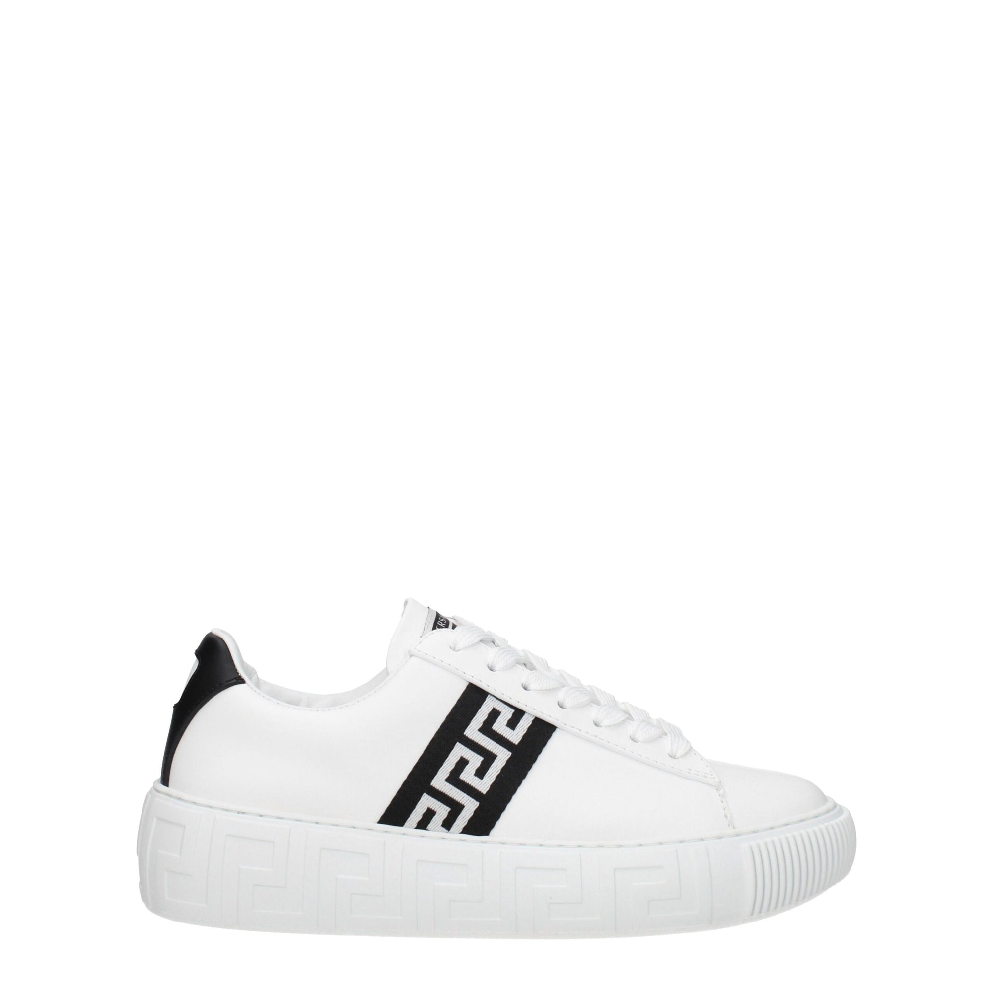 Versace White Leather Low Tops