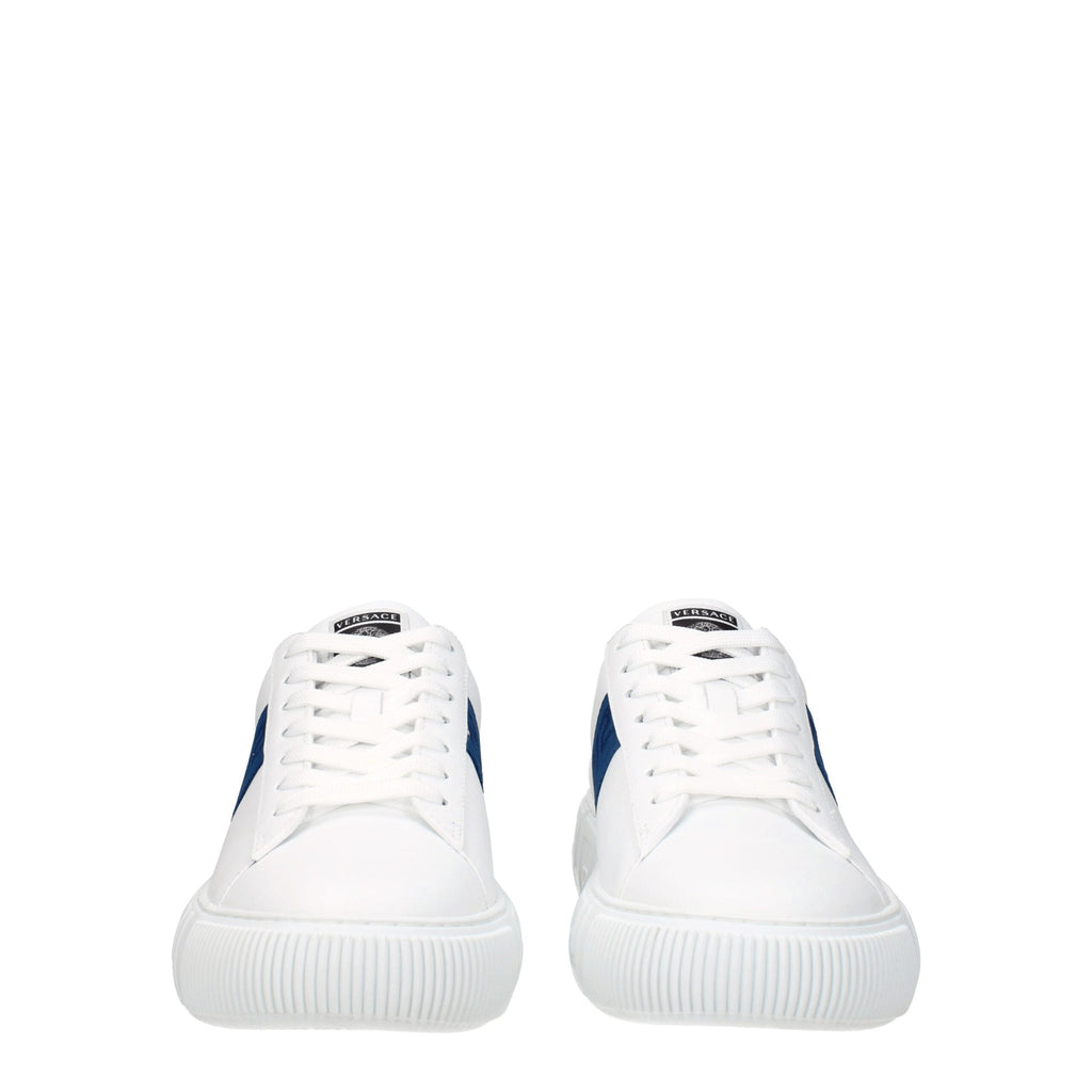 Versace White Leather Low Tops