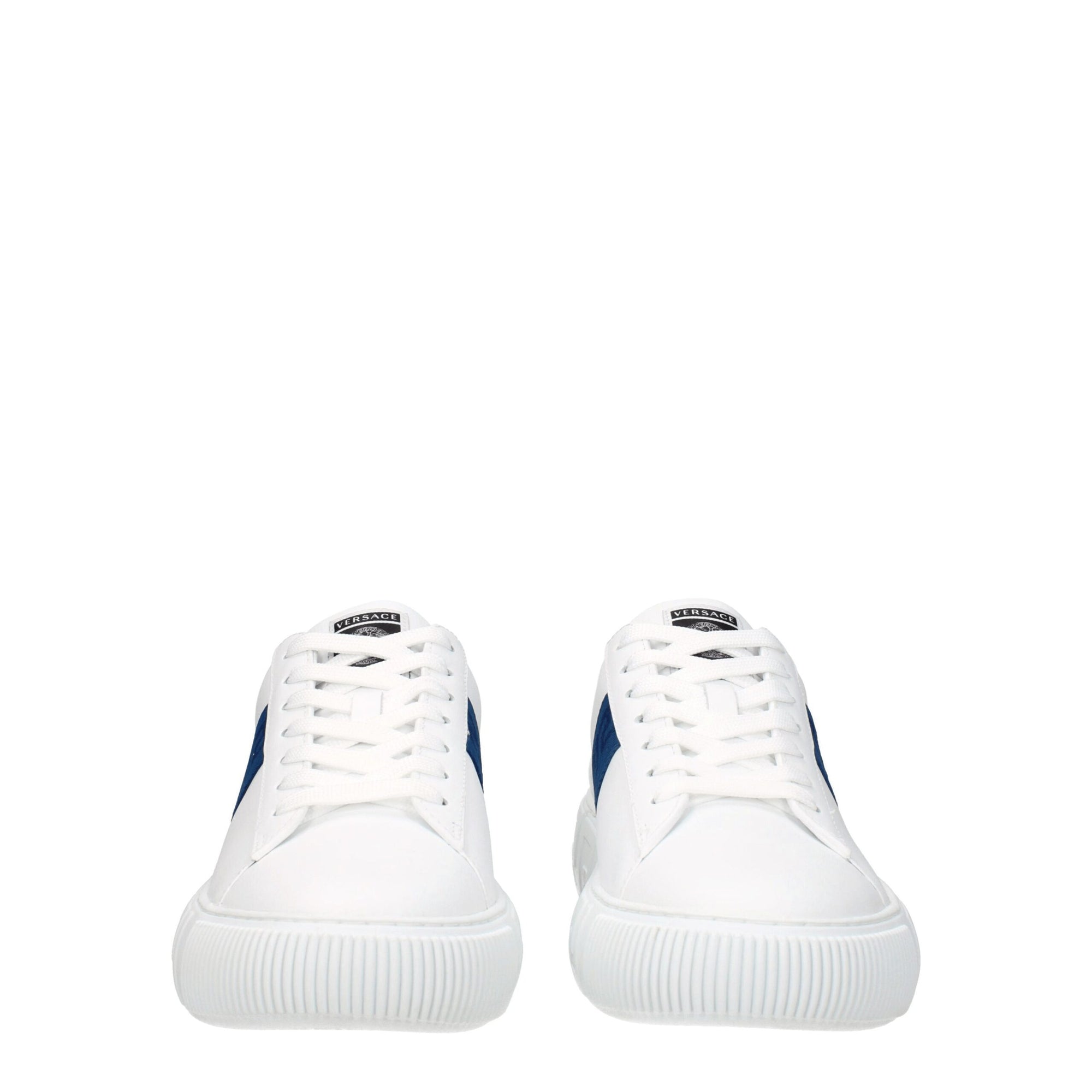 Versace White Leather Low Tops