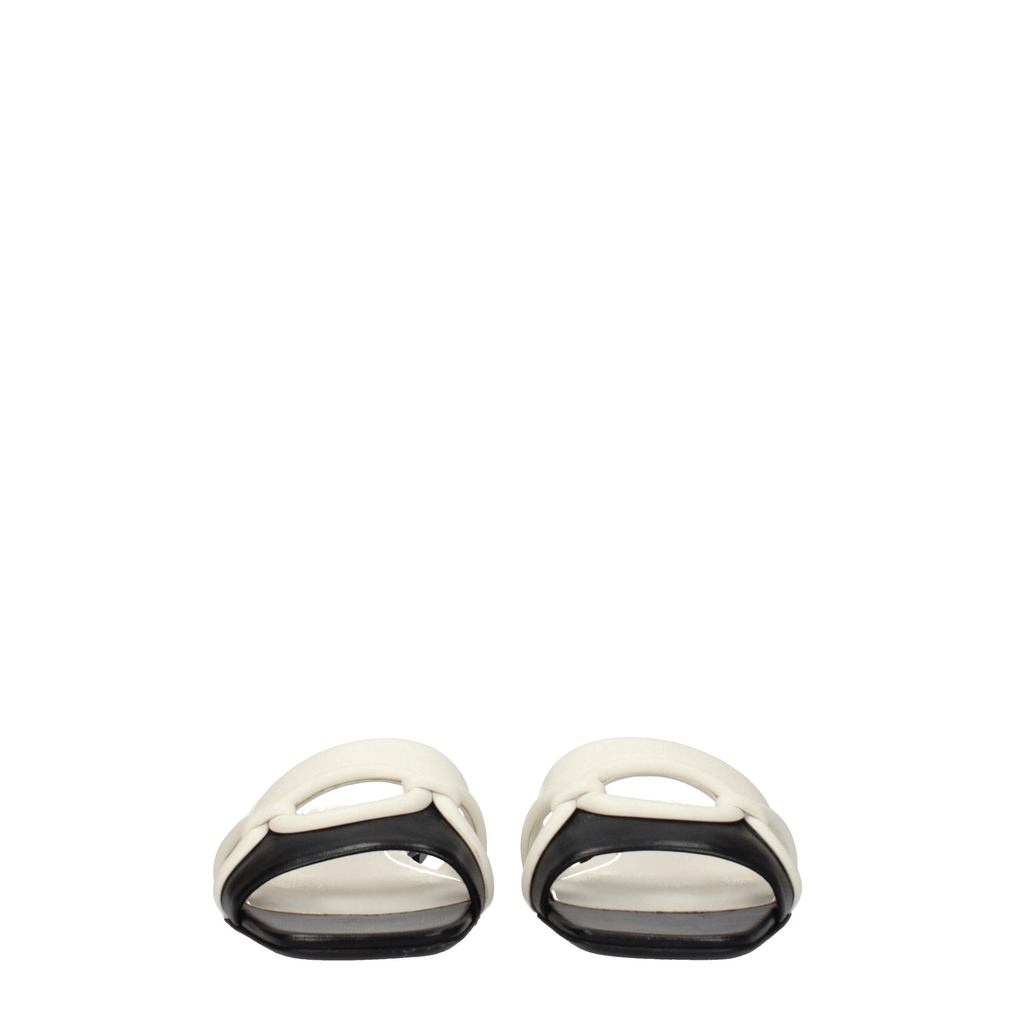Valentino Garavani Black Leather Slippers Sandals