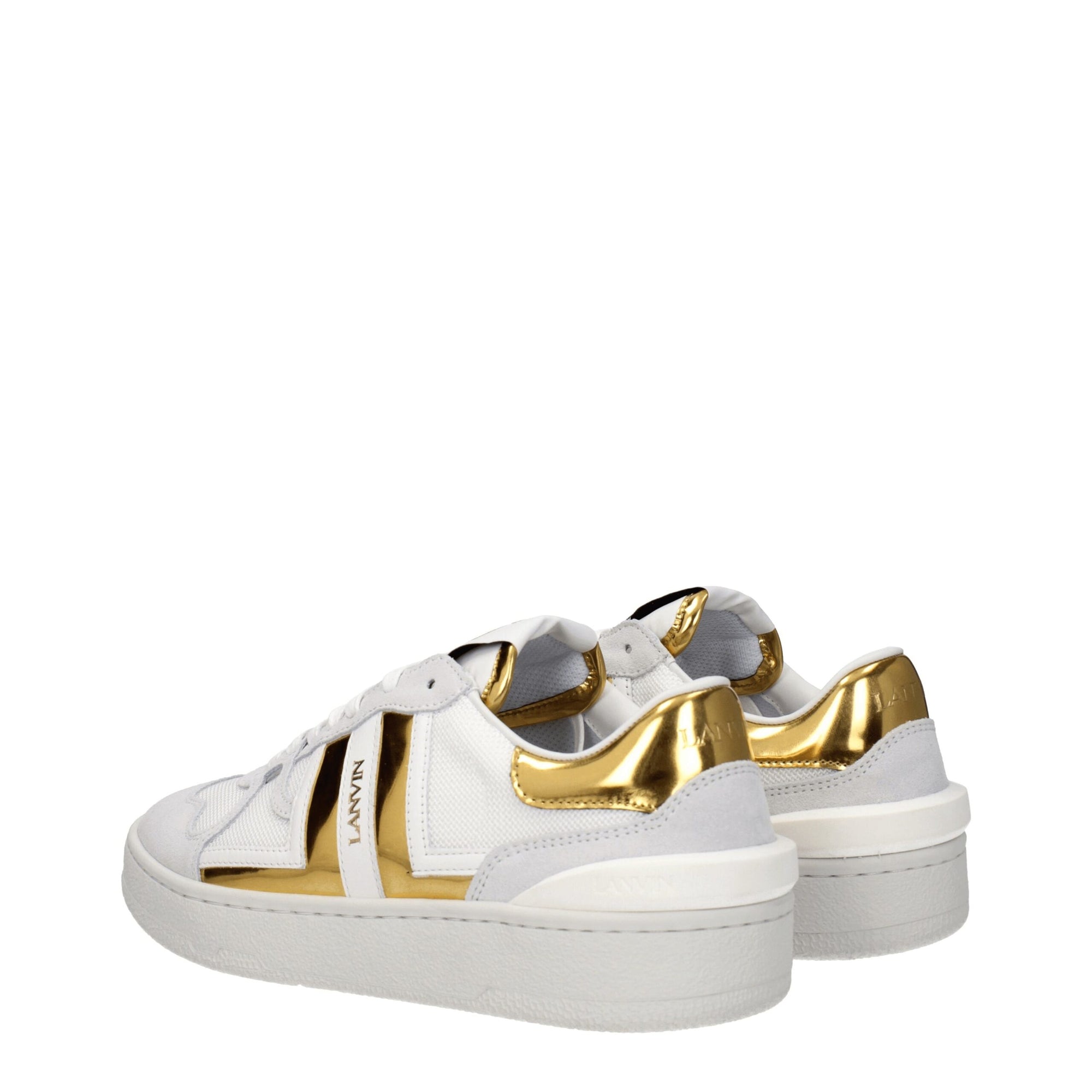 Lanvin White Fabric Low Tops