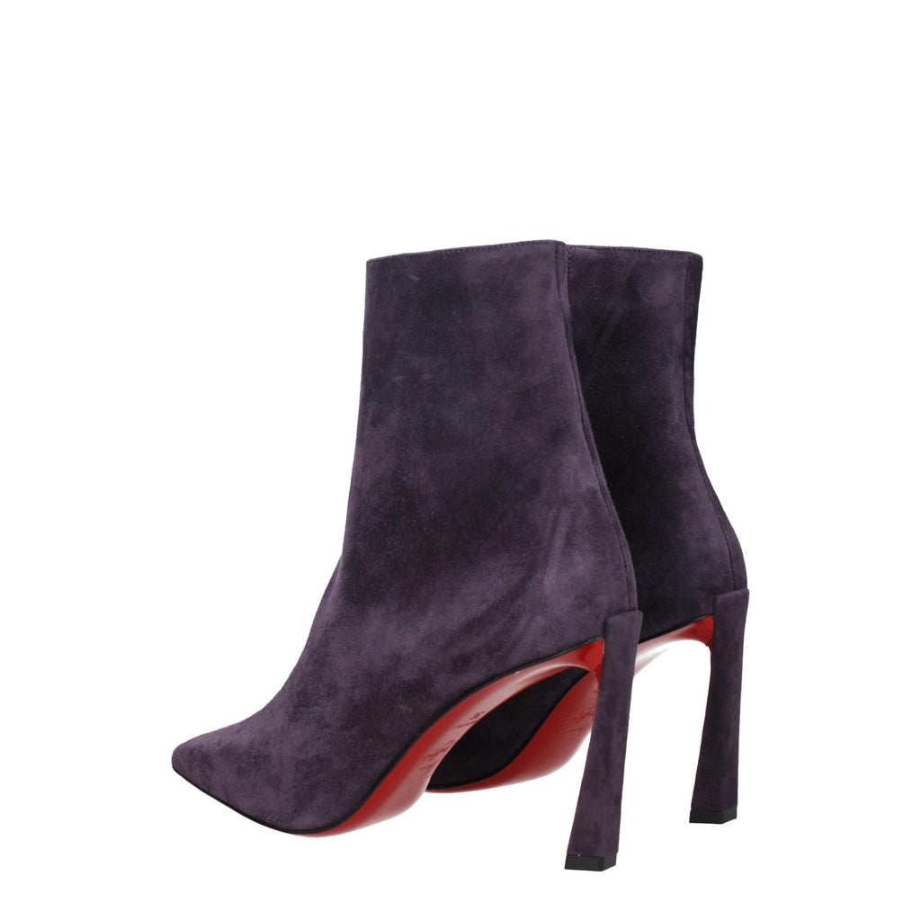 Christian Louboutin Purple Leather Ankle Boots