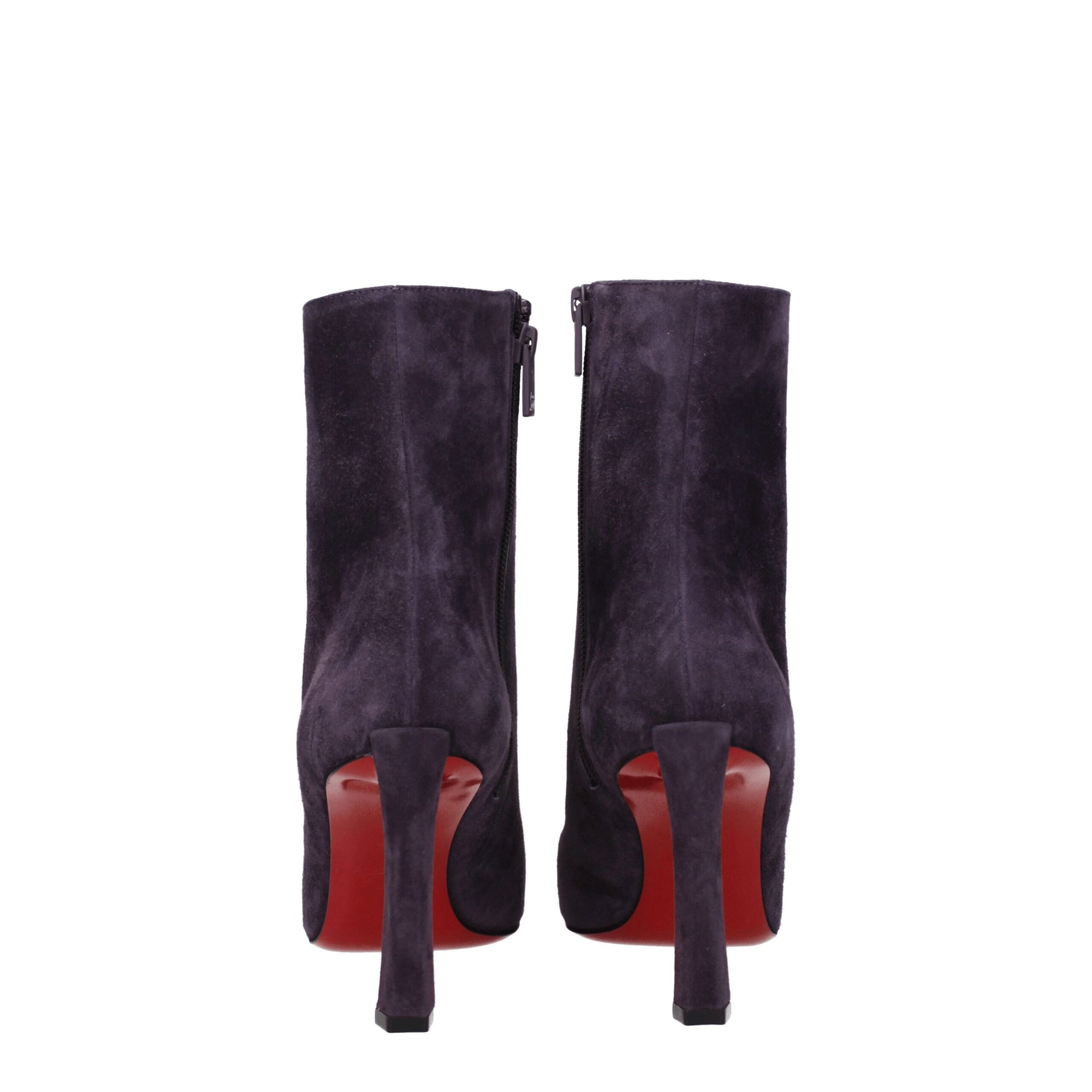 Christian Louboutin Purple Leather Ankle Boots