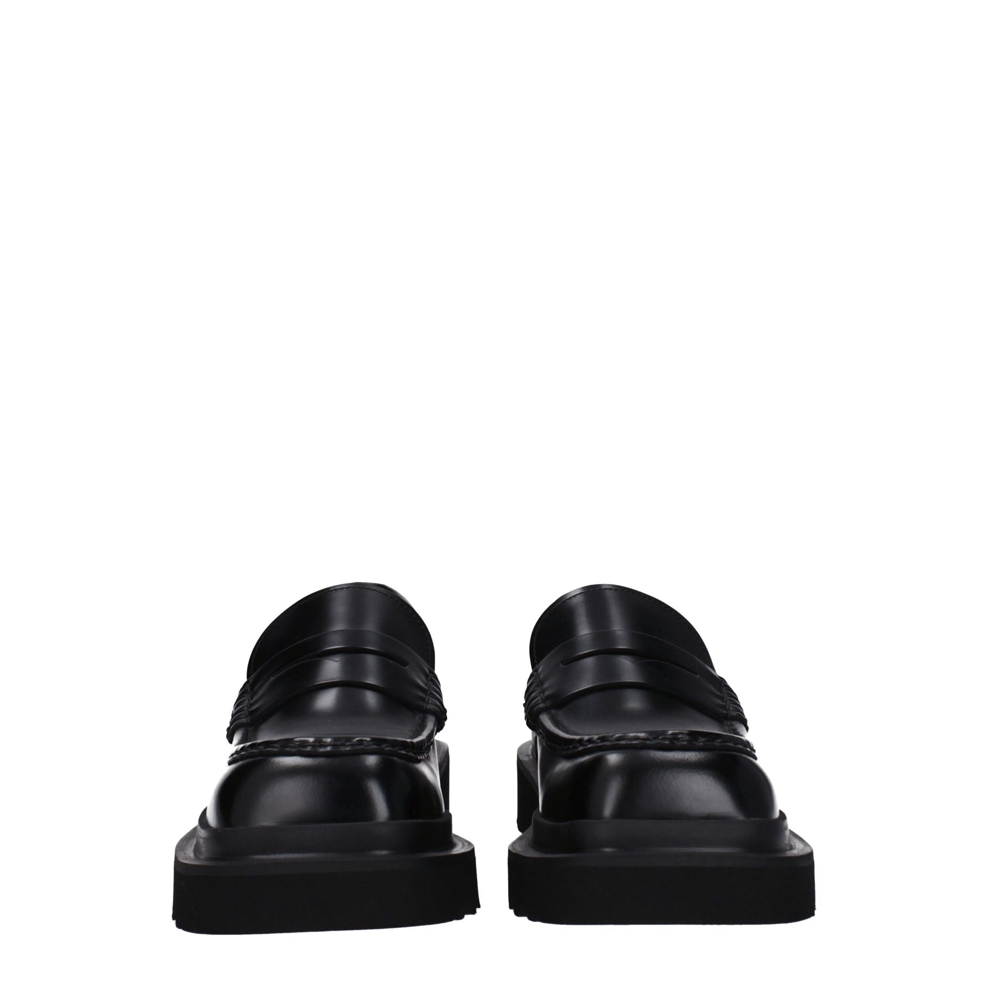 Dolce & Gabbana Black Leather Slip-On Loafers