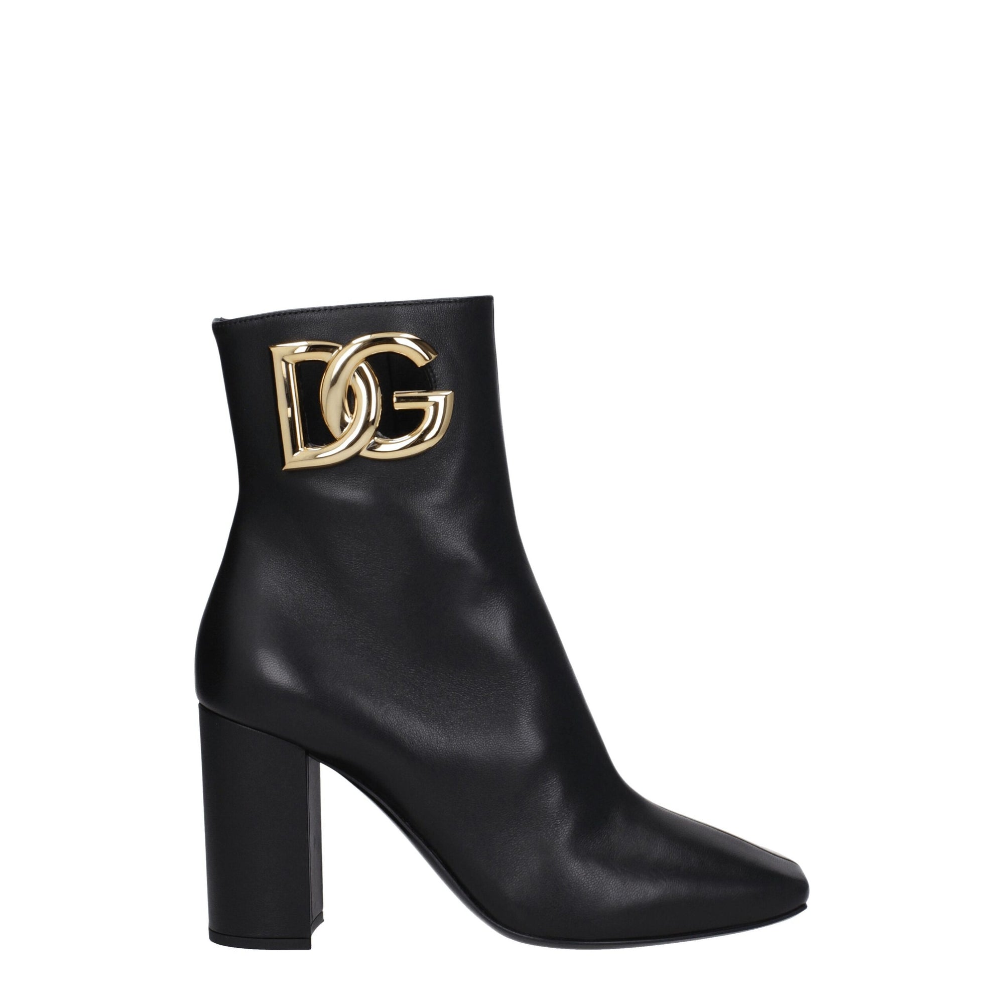Dolce & Gabbana Black Leather Ankle Boots