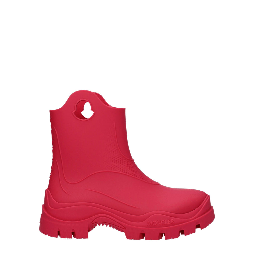 Moncler Pink Cotton Ankle Boots