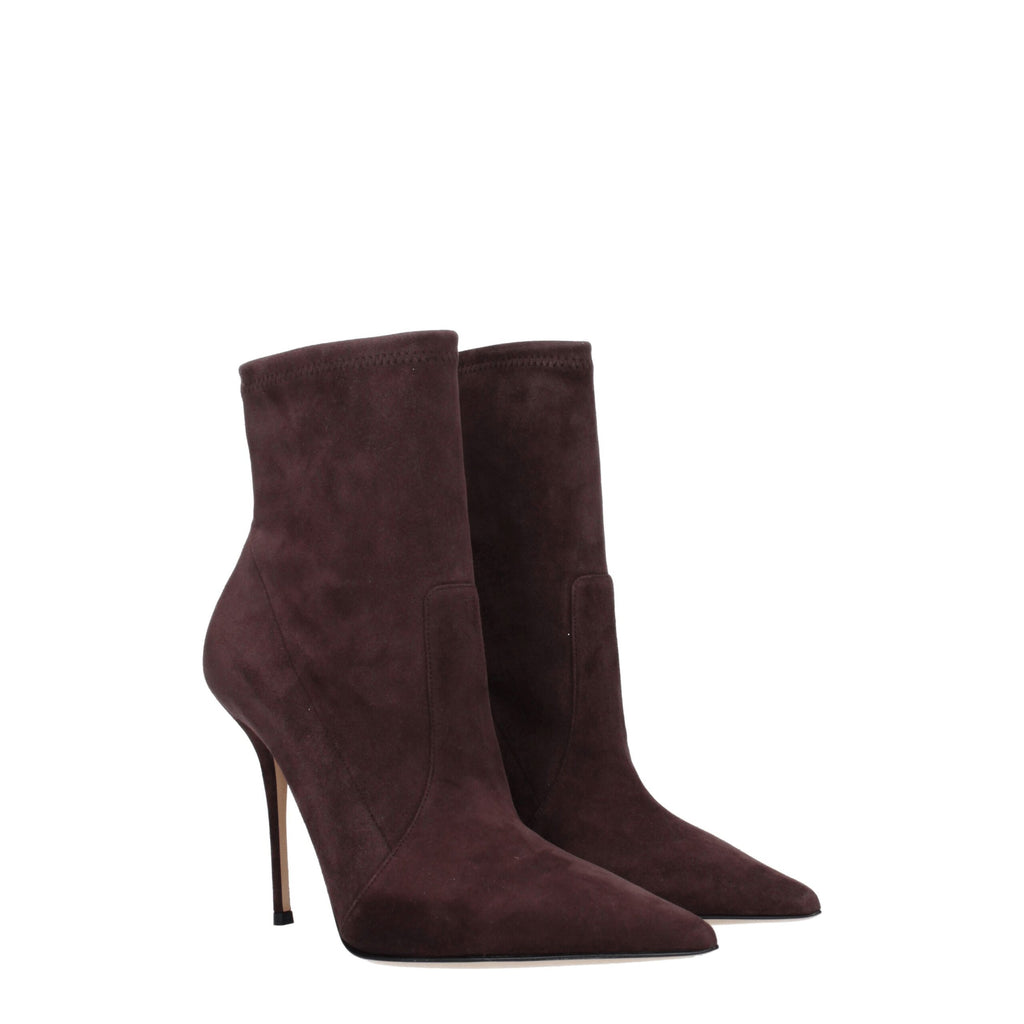 Casadei Brown Leather Ankle Boots