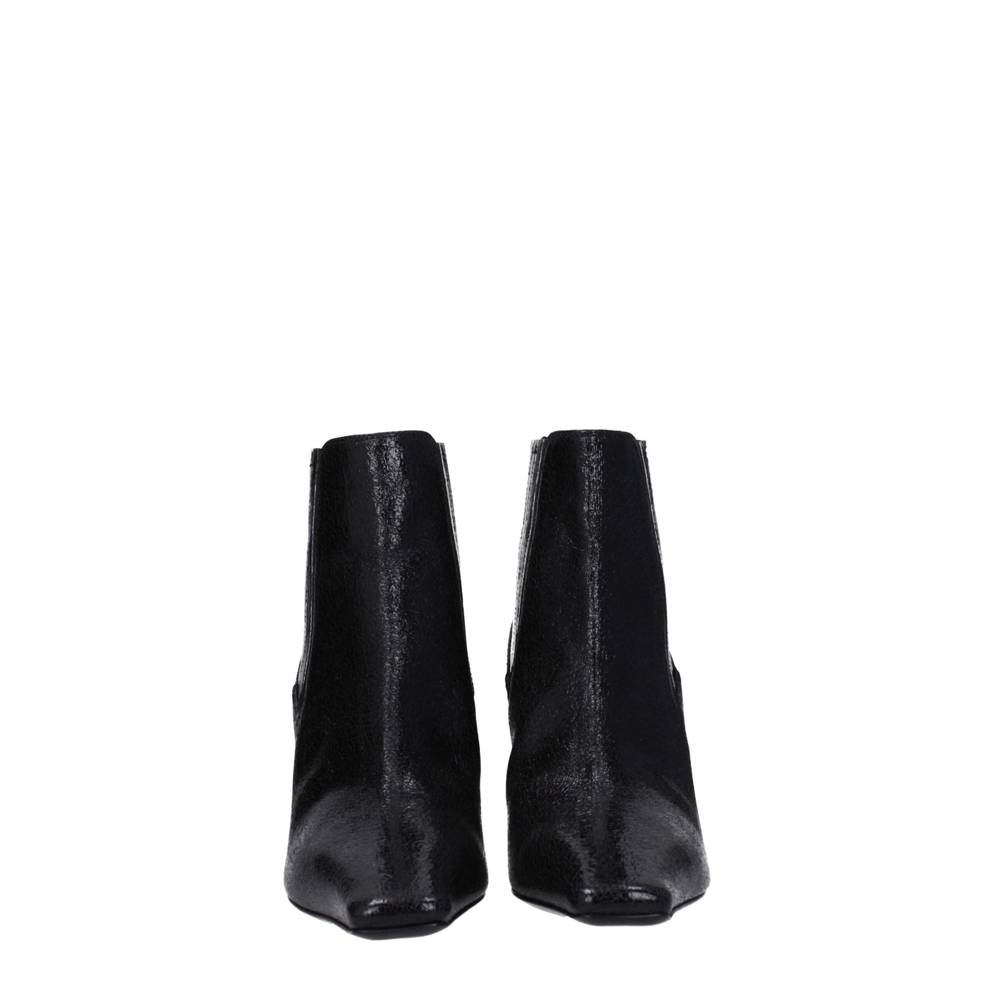 Casadei Black Leather Ankle Boots