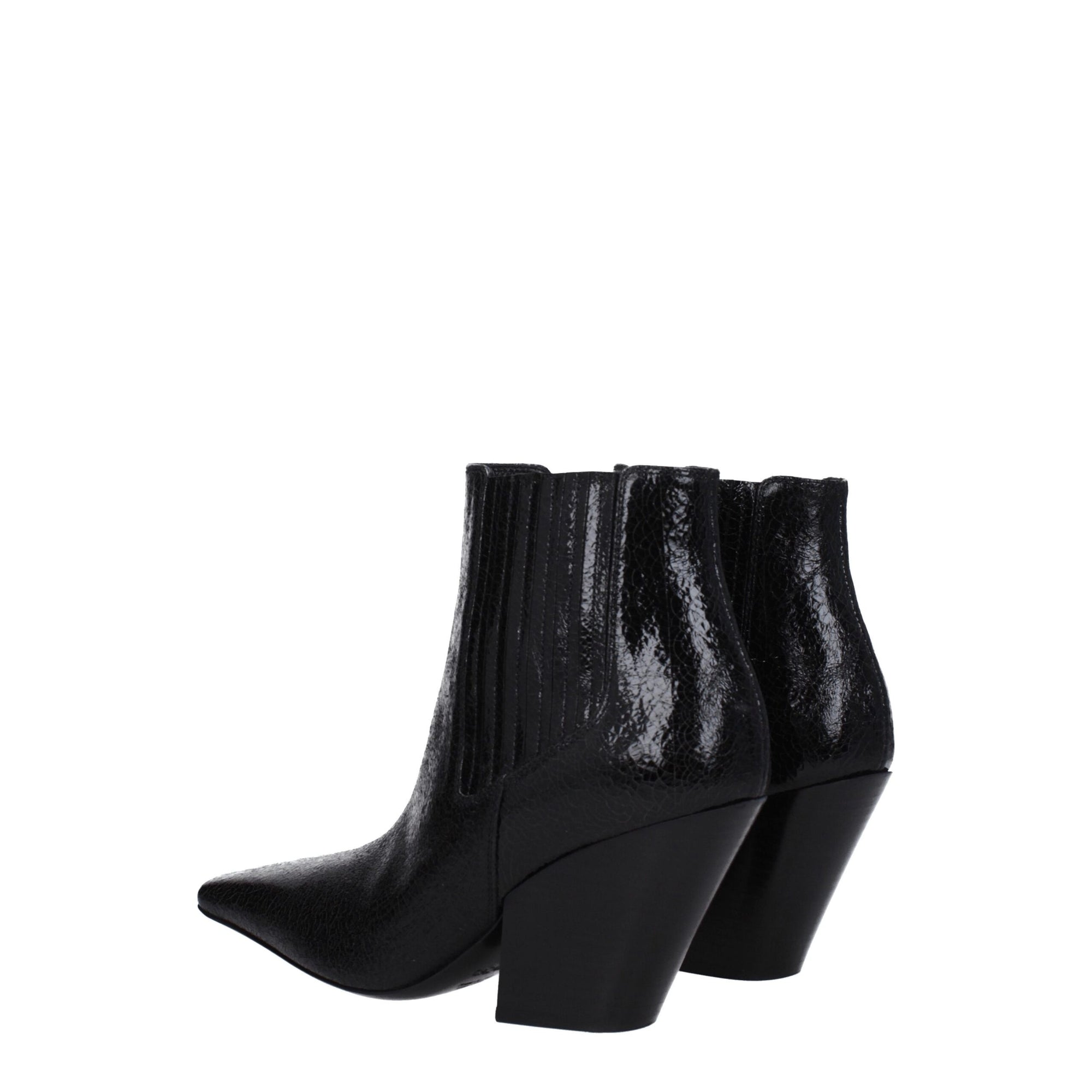Casadei Black Leather Ankle Boots