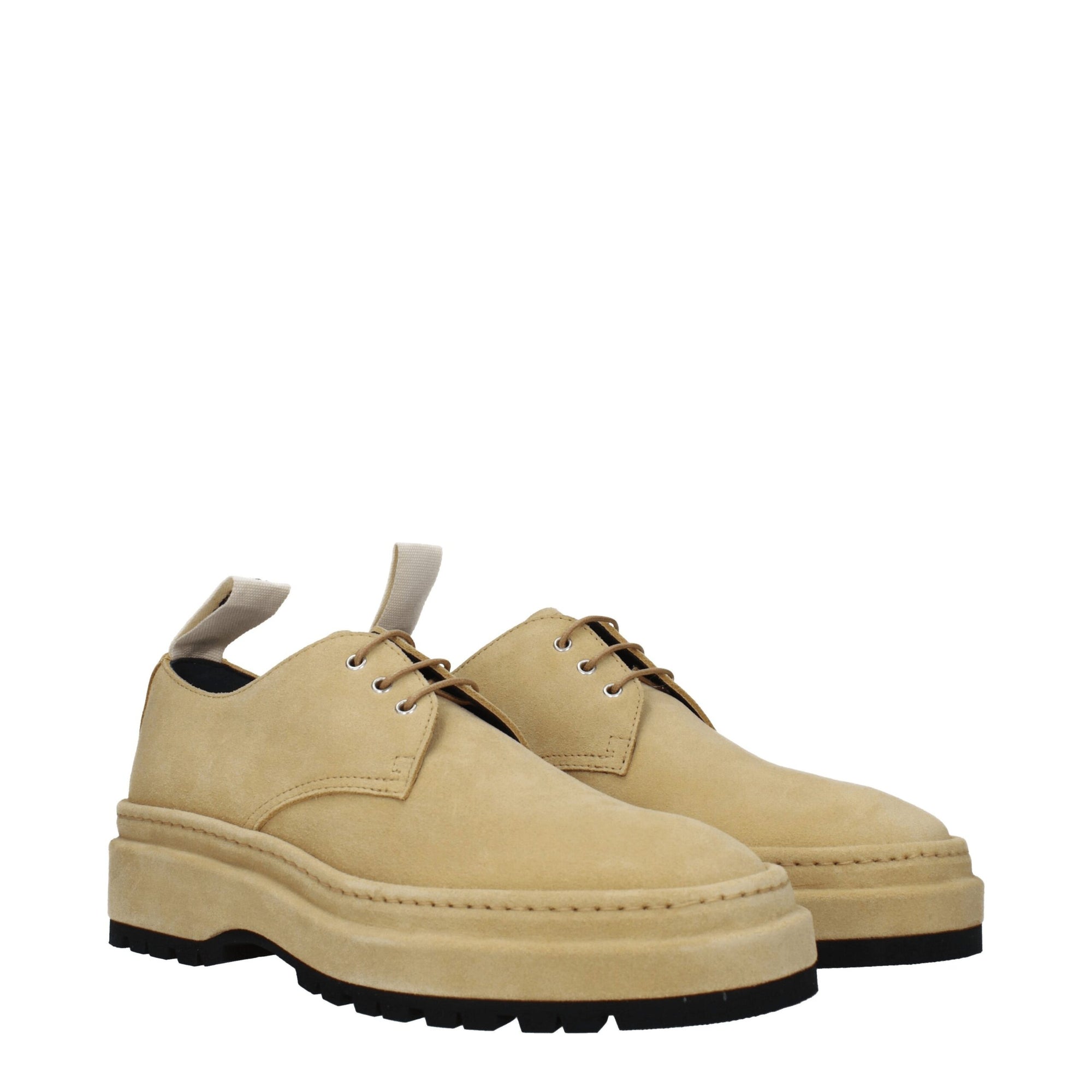 Jacquemus Beige Leather Oxfords And Derbies